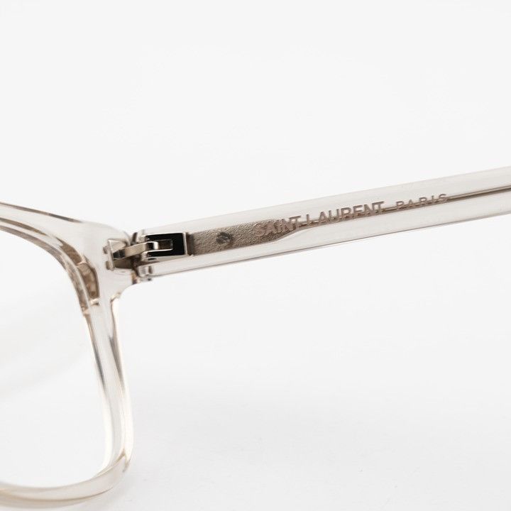 Saint Laurent Paris Saint Laurent SLM120 004 Eyeglasses Beige 53mm Square Frame Size ONE SIZE - 8 Thumbnail