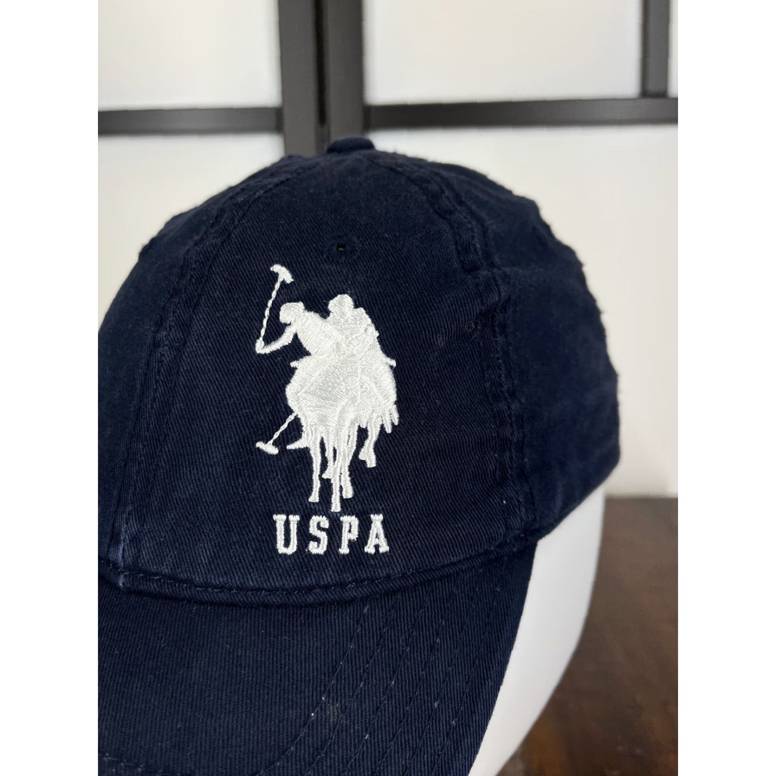Vintage US Polo Assn Hat Cap Strap Back Adult Blue Pony 100% Cotton Twill Golf Logo Golfer Mens Size US M / EU 48-50 / 2 - 2 Thumbnail