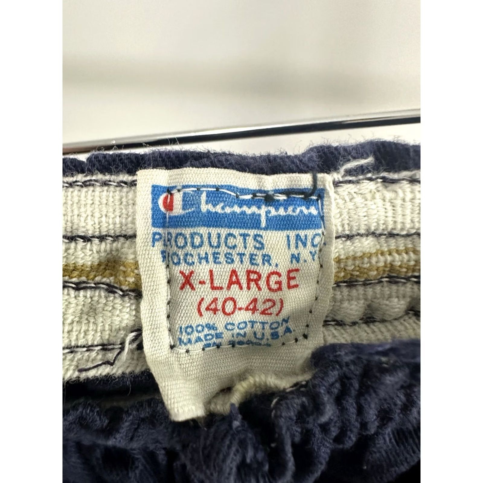 Champion VTG 70s Champion Blue Bar Farragut Naval Camp USN PT Fitness Gym Shorts XL Mens Size US 36 / EU 52 - 3 Thumbnail
