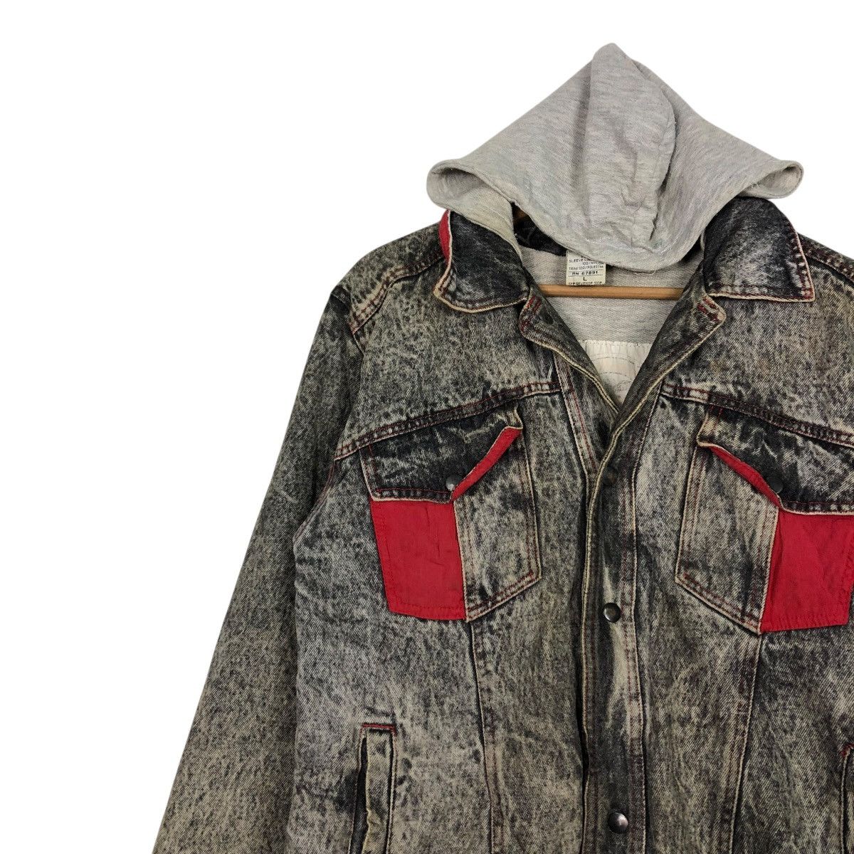 Japanese Brand 🔥VINTAGE BIKER BOMBER JACKET DENIM JAPAN ISSEY MIYAKE Size US L / EU 52-54 / 3 - 9 Thumbnail