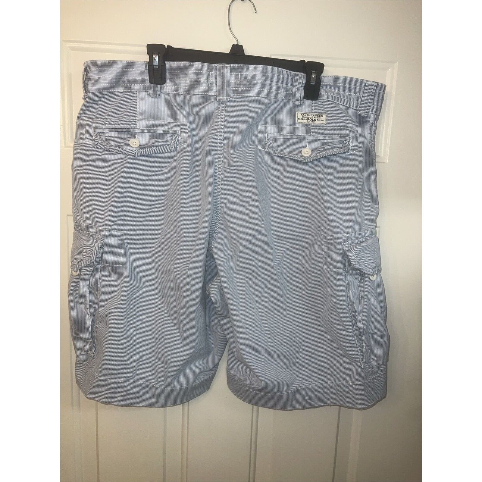 Polo Ralph Lauren Polo Ralph Lauren Cargo Shorts Mens sz 42 Striped Inseam 10" Size US 42 / EU 58 - 6 Thumbnail