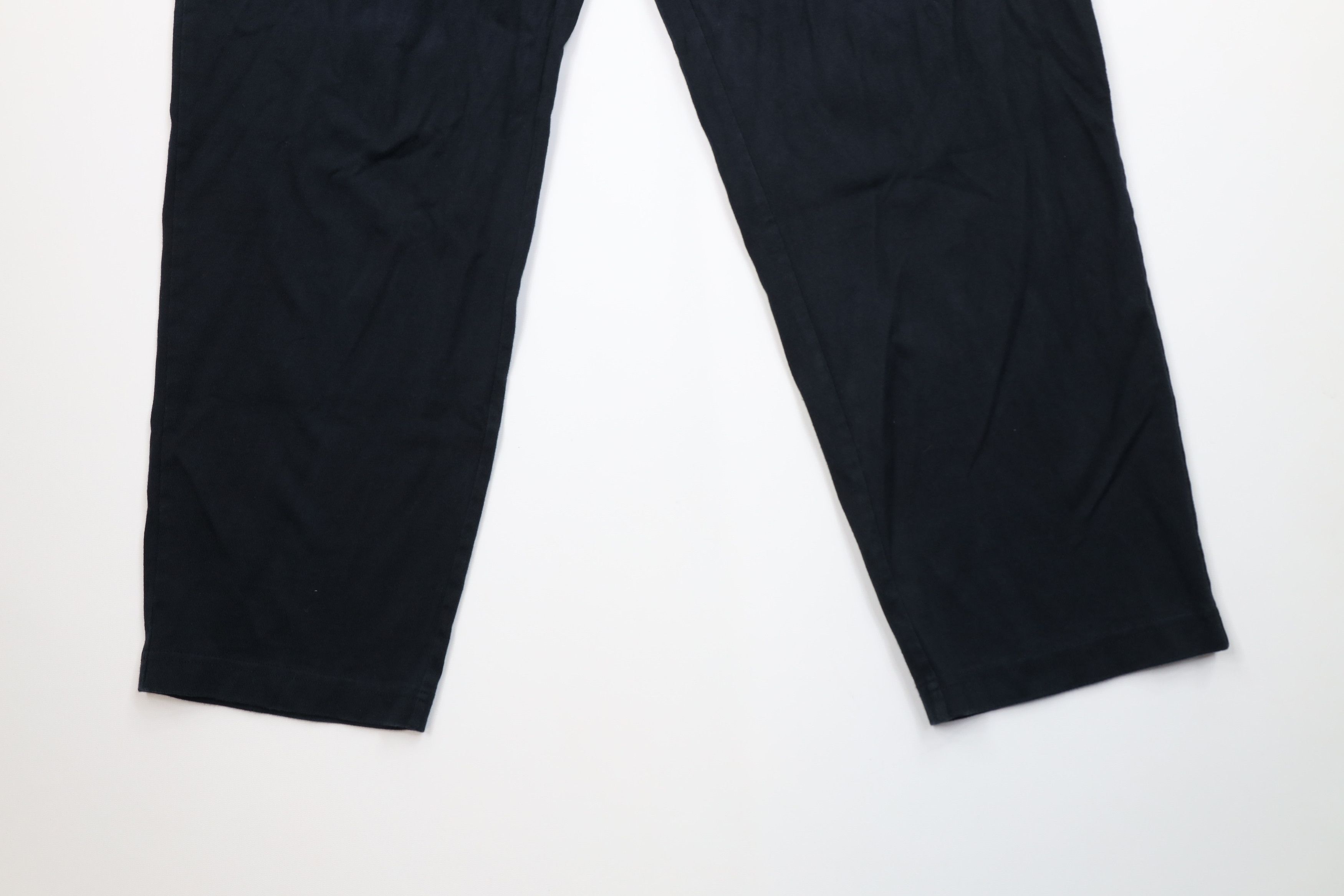 Lands' End Vintage 90s Lands End Blank Cotton Ribbed Knit Pants Black Size US 36 / EU 52 - 4 Thumbnail