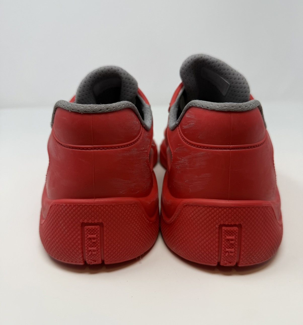 Prada Prada Americas Cup Rubber Sneaker Red Size US 10 / EU 43 - 5 Thumbnail
