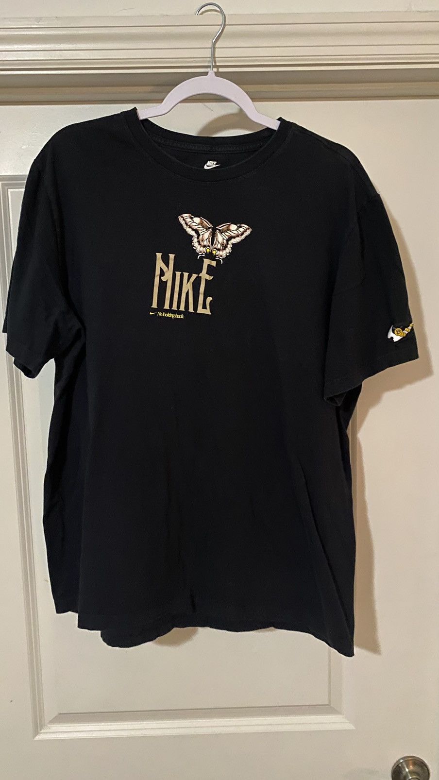 Nike Nike Black & Cream Butterfly Tee Size US L / EU 52-54 / 3 - 1 Thumbnail