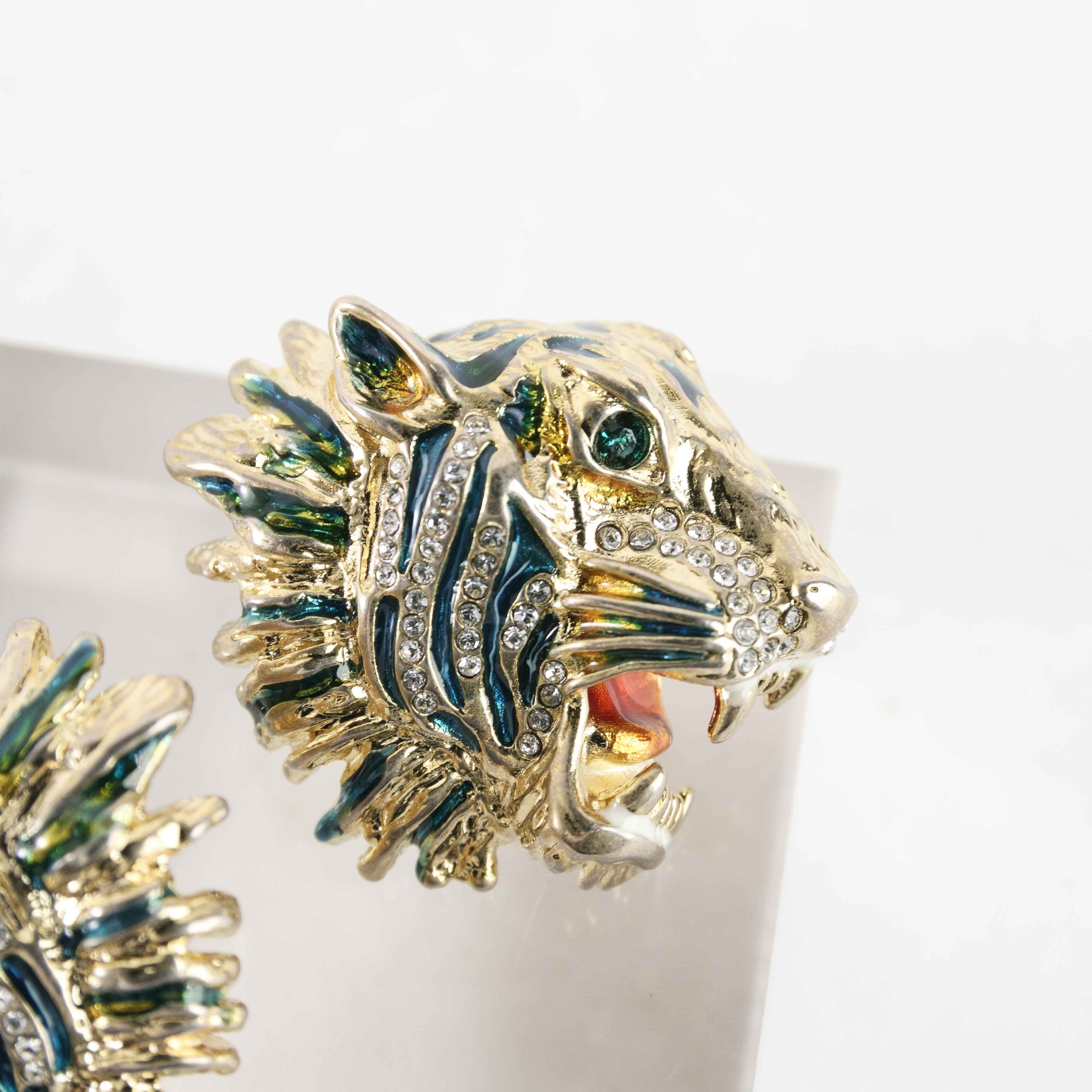 Gucci Gucci Tiger Head Stud Earrings Size ONE SIZE - 4 Thumbnail
