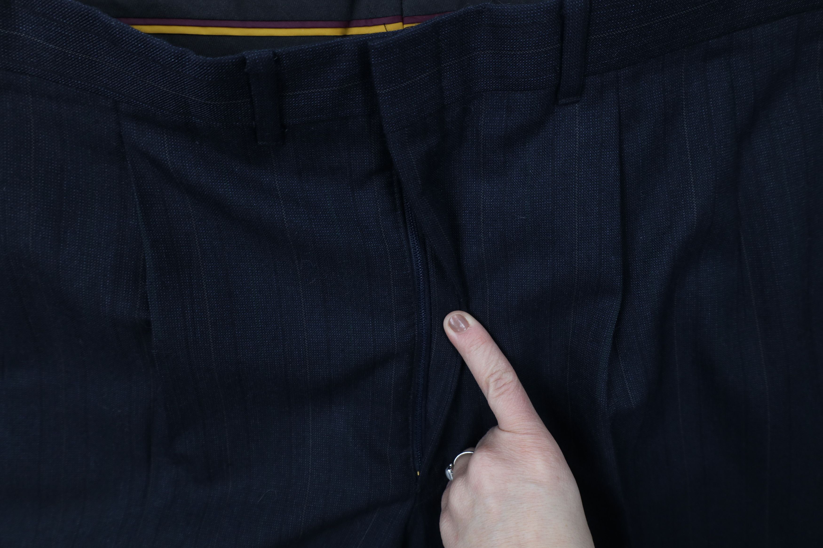 Vintage Vintage 70s Streetwear Pinstriped Wide Leg Chino Pants Size US 38 / EU 54 - 7 Thumbnail
