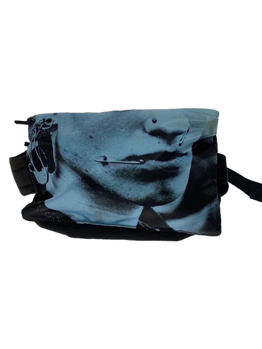 RAF SIMONS×EASTPAK Patchwork Check Wool Shoulder Bag Navy