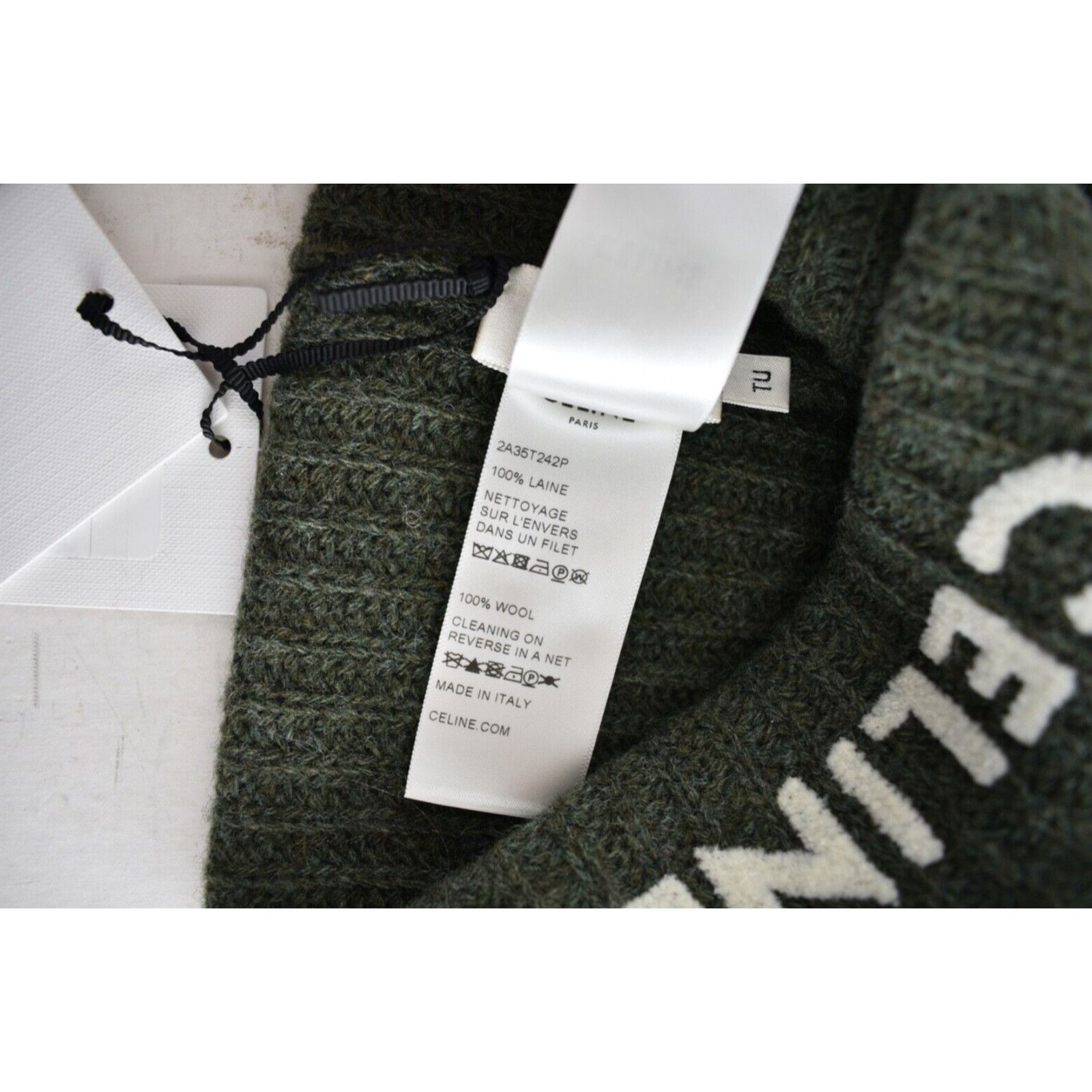 Celine Celine Paris Laine Wool Knit Beanie Winter Hat One Size Size ONE SIZE - 8 Thumbnail