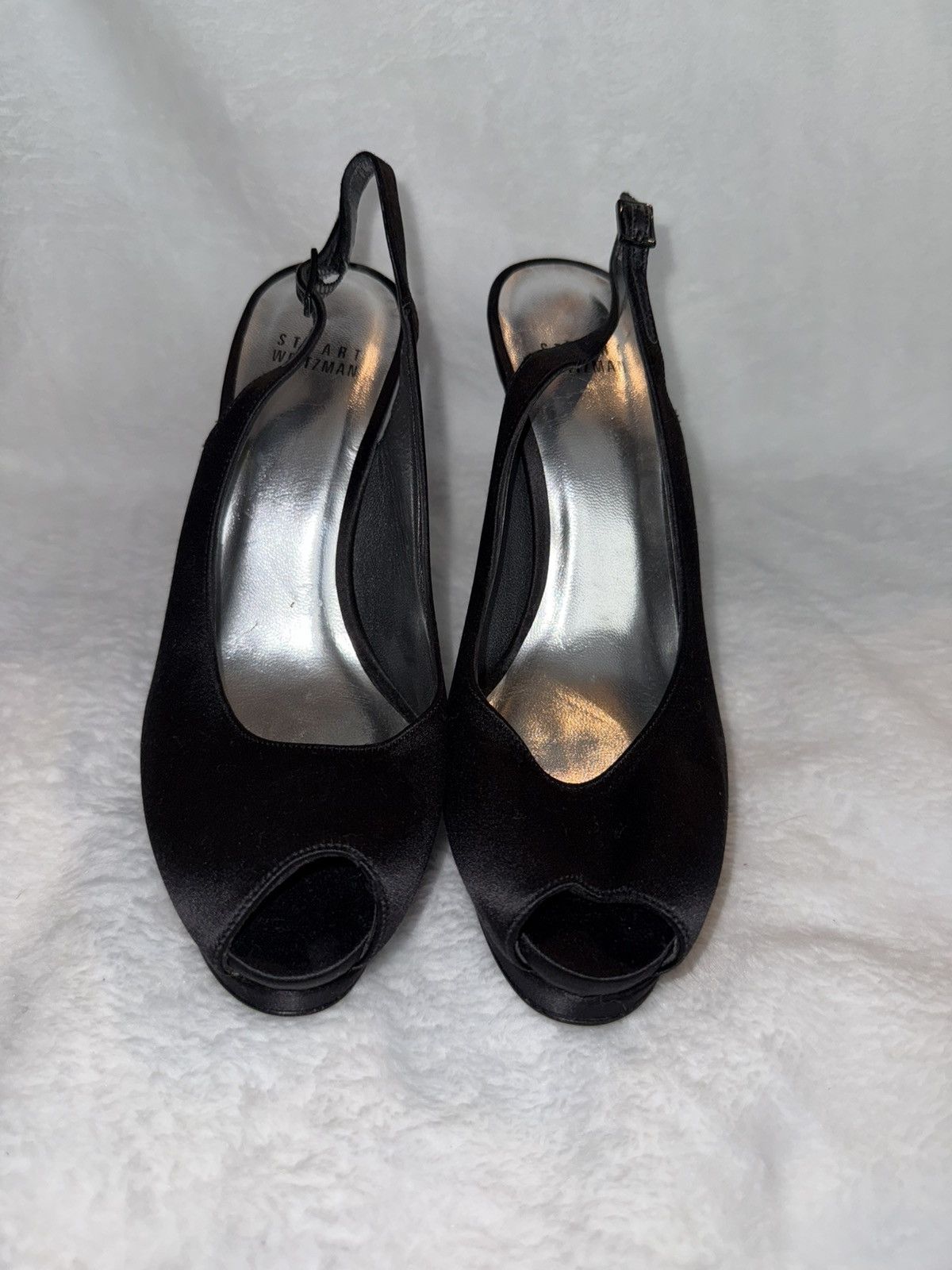 Stuart Weitzman Stuart Weitzman women's black slingback on heels Size 6 Size US 6 / IT 36 - 3 Thumbnail