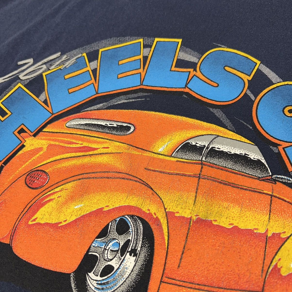 Fruit Of The Loom × Vintage Car Tee Shirt Blue Hot Rod Classic Custom Retro Graphic Size US XL / EU 56 / 4 - 13 Thumbnail