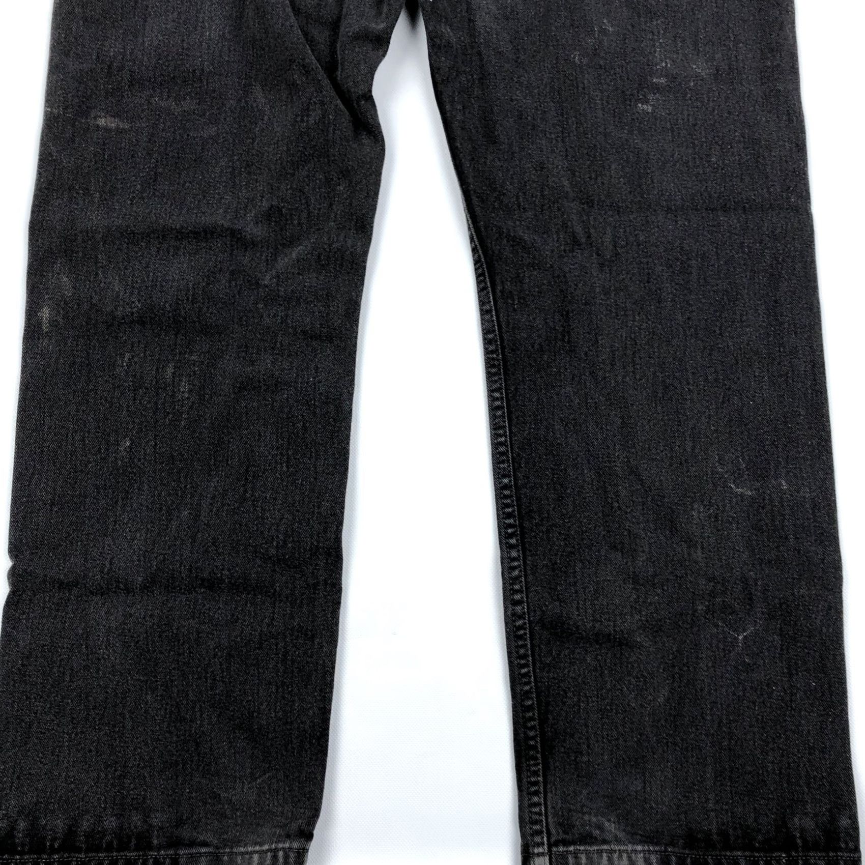 Levi's Levi's 505 Men's Regular Fit Straight Jeans 40x30 Black Denim Zip Fly Regular Waist 40 Black Denim 5-Pocket Set Vintage No Mens Size US 40 / EU 56 - 3 Thumbnail