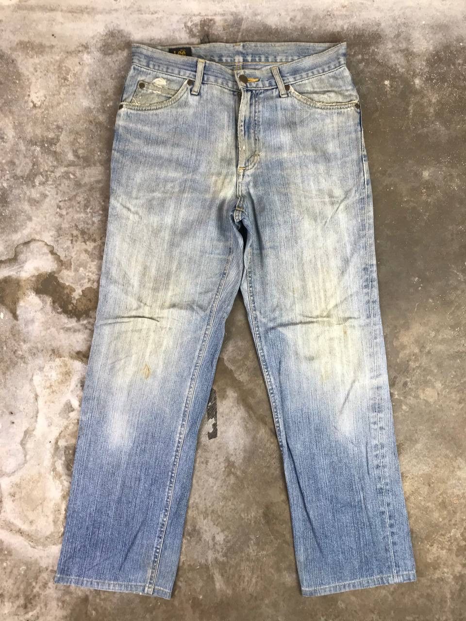 Lee × Vintage Vintage 90's distressed lee denim pants Size US 32 / EU 48 - 1 Thumbnail