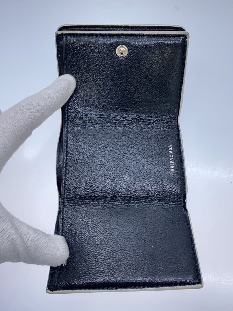 Balenciaga Balenciaga Leather Tri-Fold Wallet White Size ONE SIZE - 4 Thumbnail