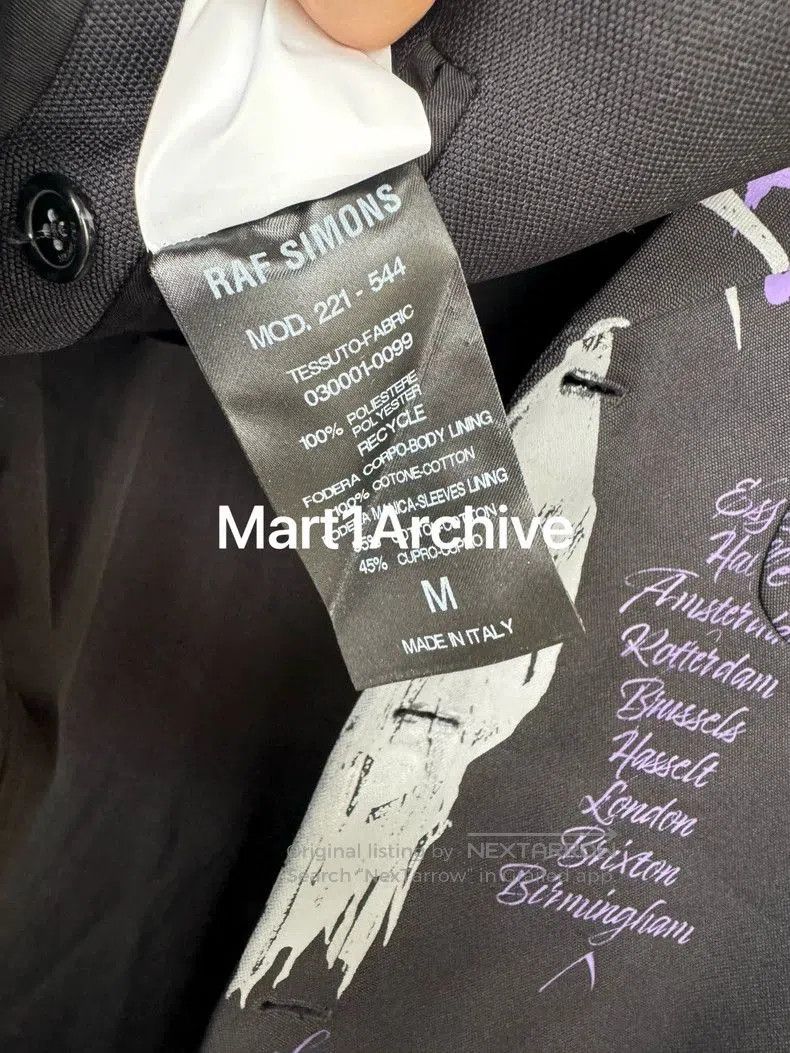 Raf Simons Stylish RAF SIMONS Graphic Suit Jacket. Size US M / EU 48-50 / 2 - 8 Thumbnail