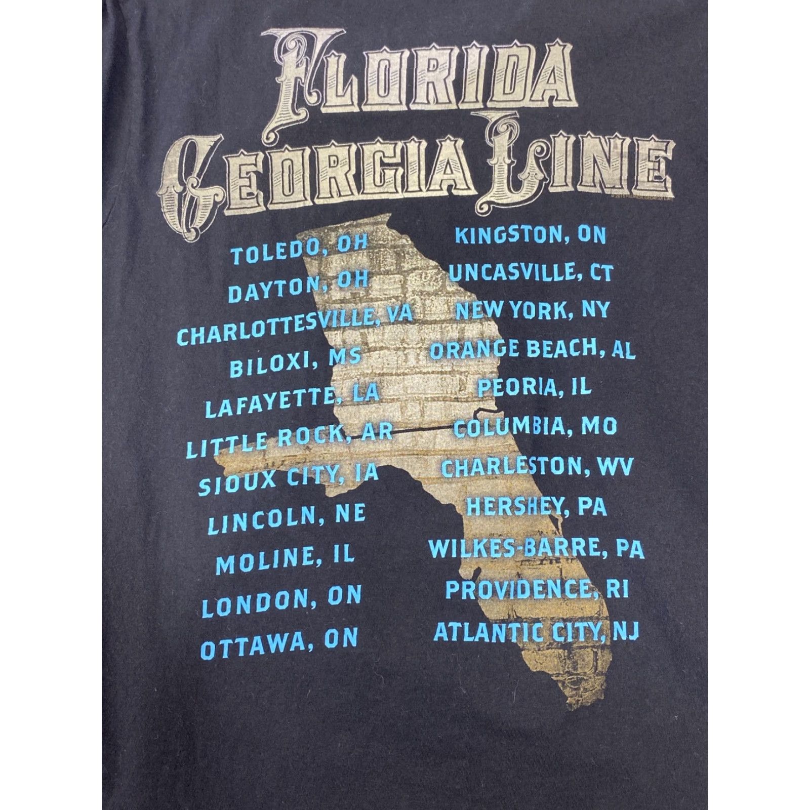 Gildan Florida Georgia Line Anything Goes T-shirt Size Small 2-sided Tour Shirt #447 Size US S / EU 44-46 / 1 - 8 Thumbnail
