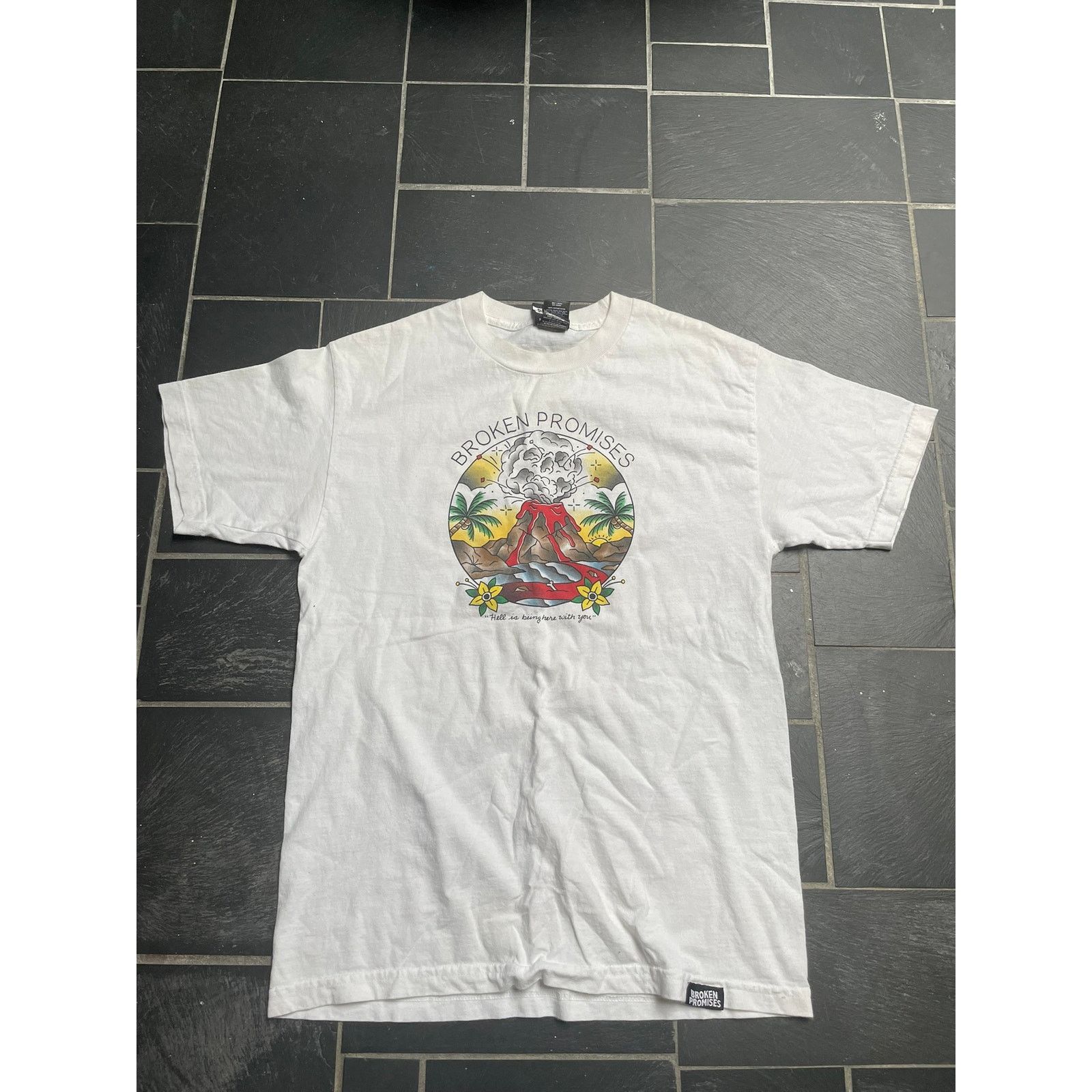 Broken Promises Co. Broken Promises Hell Is Being Here With You White Tshirt Size US M / EU 48-50 / 2 - 1 Thumbnail