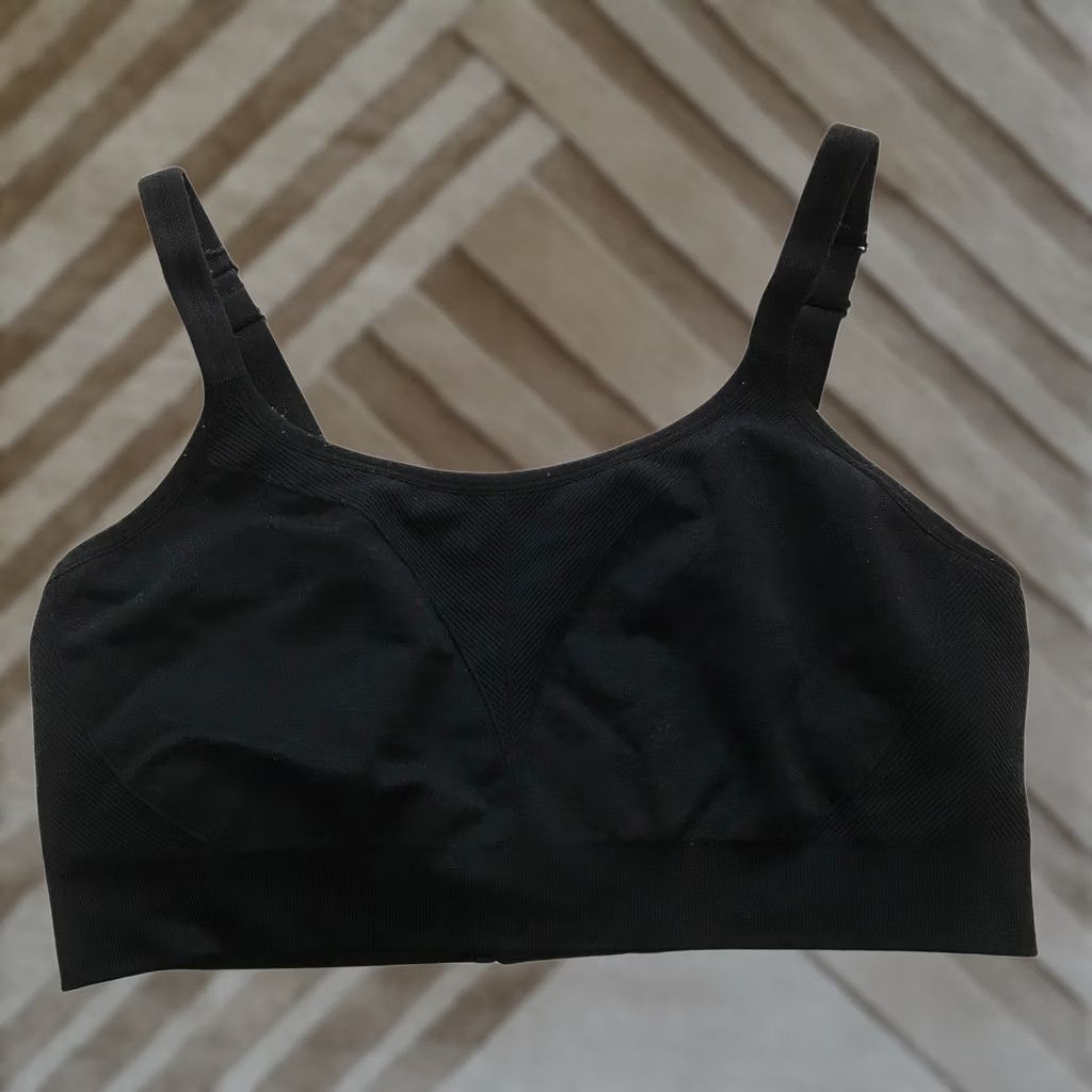 Athletic Works Soma Black Seamless Sports Bra Comfort Support Hook and Eye Closure XL Size ONE SIZE - 1 Thumbnail
