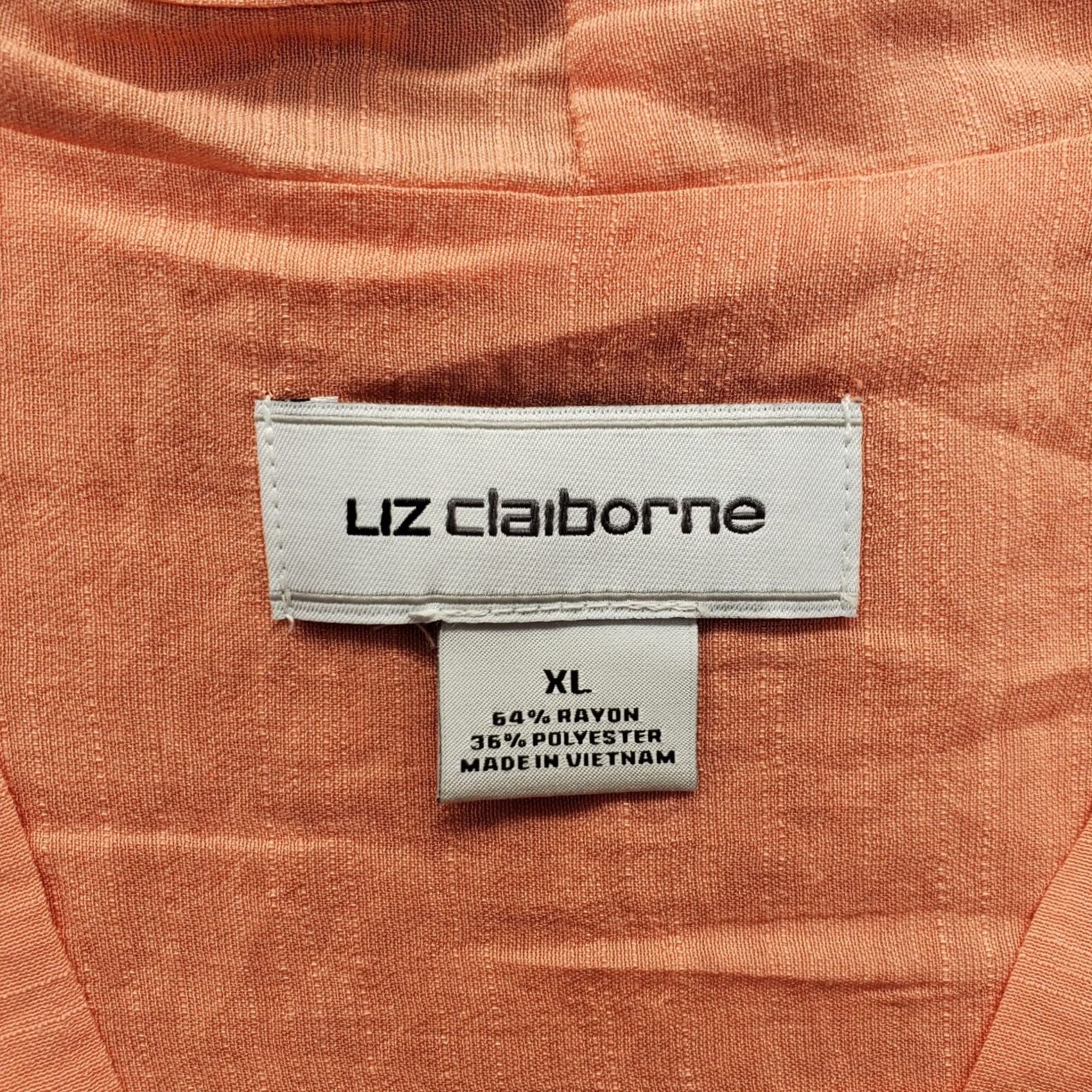 Liz Claiborne Liz Claiborne Wrap Top Womens XL Orange Sleeveless V-Neck Pullover Shirt Size XL / US 12-14 / IT 48-50 - 6 Thumbnail