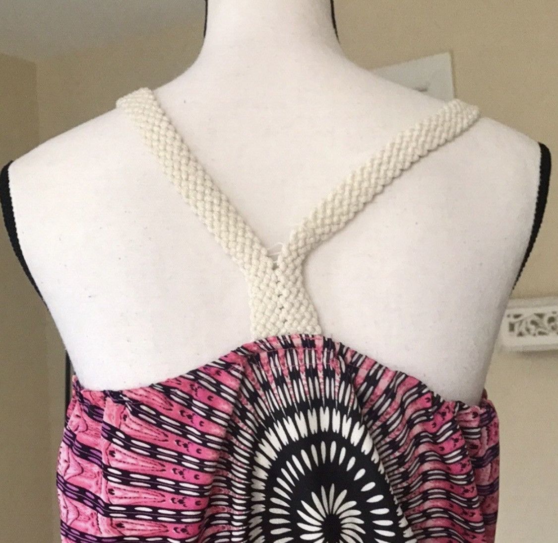 Other VINTAGE CROCHET EMBROIDERED RACERBACK TANK TOP Size M / US 6-8 / IT 42-44 - 5 Thumbnail