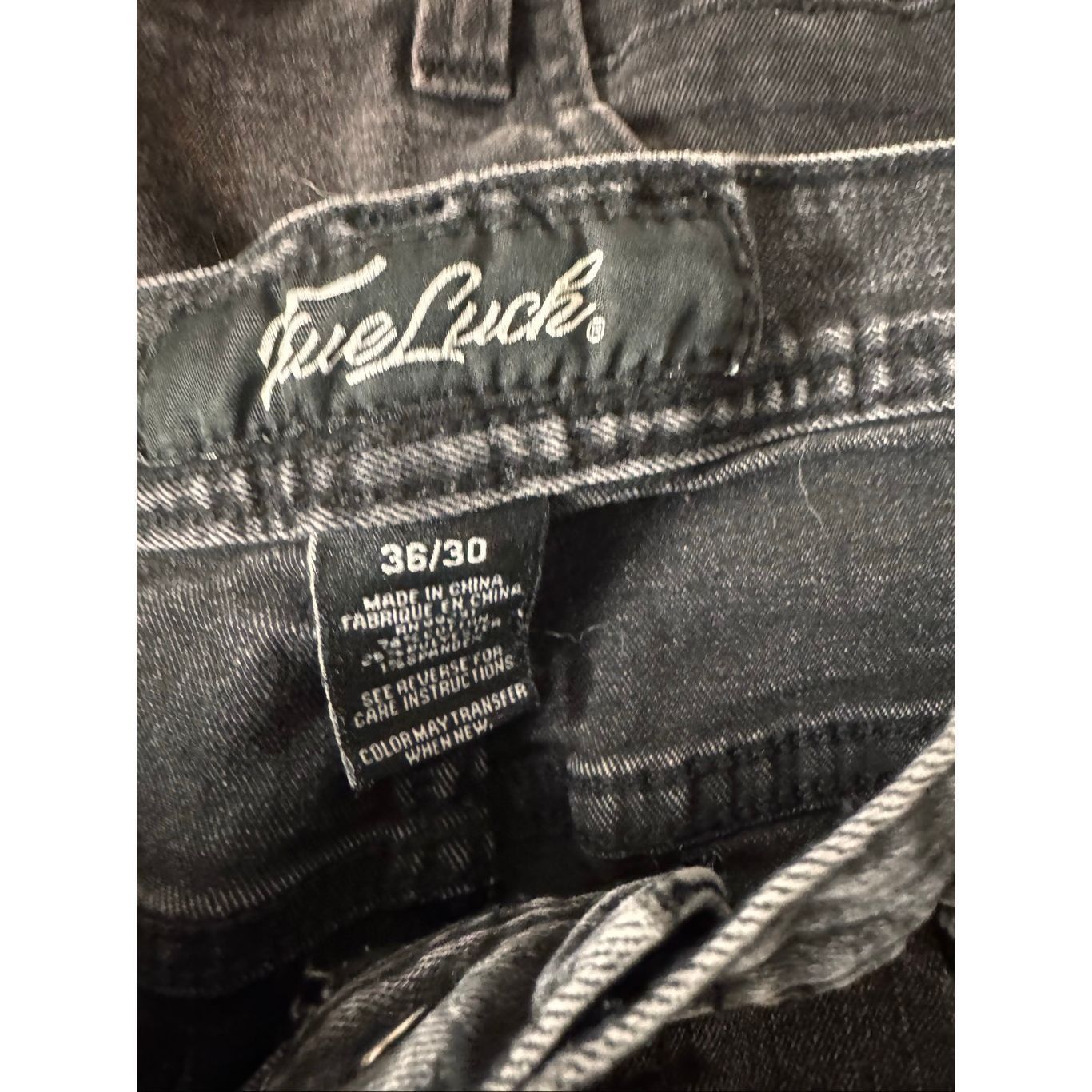 Other True Luck Black Denim Jeans Men’s 36x30 Straight Leg Classic Size US 36 / EU 52 - 5 Thumbnail