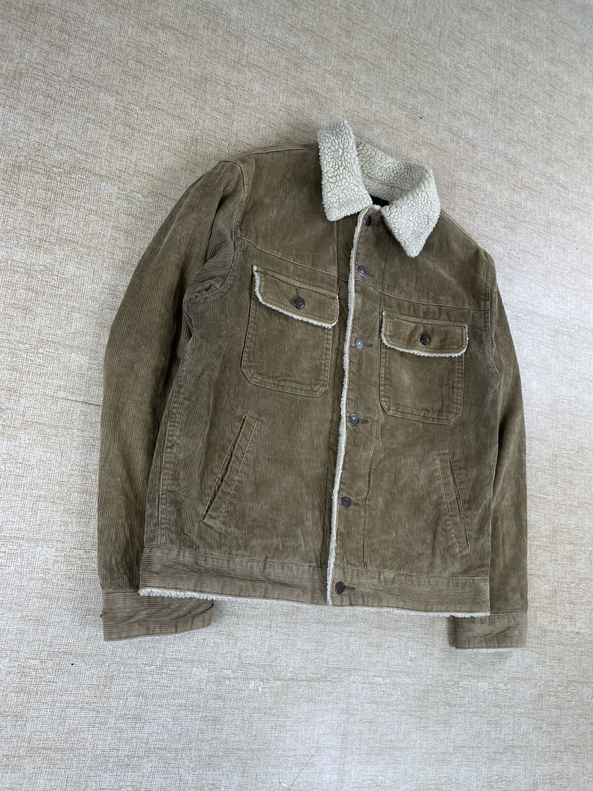 Gap × Vintage VINTAGE GAP CORDUROY Lined Sherpa Trucker Jacket Size US M / EU 48-50 / 2 - 2 Thumbnail