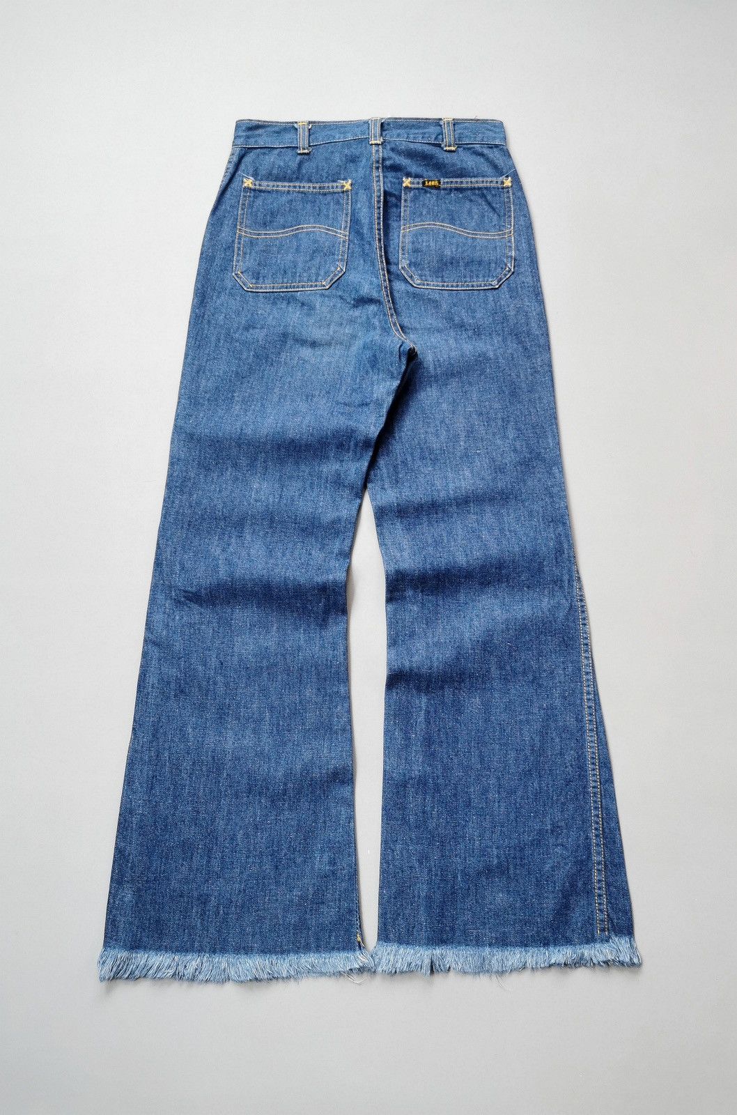 Lee 70s Vintage Lee Bell Bottoms Flared Bootcut Jeans Talon Zip Size US 27 - 7 Thumbnail