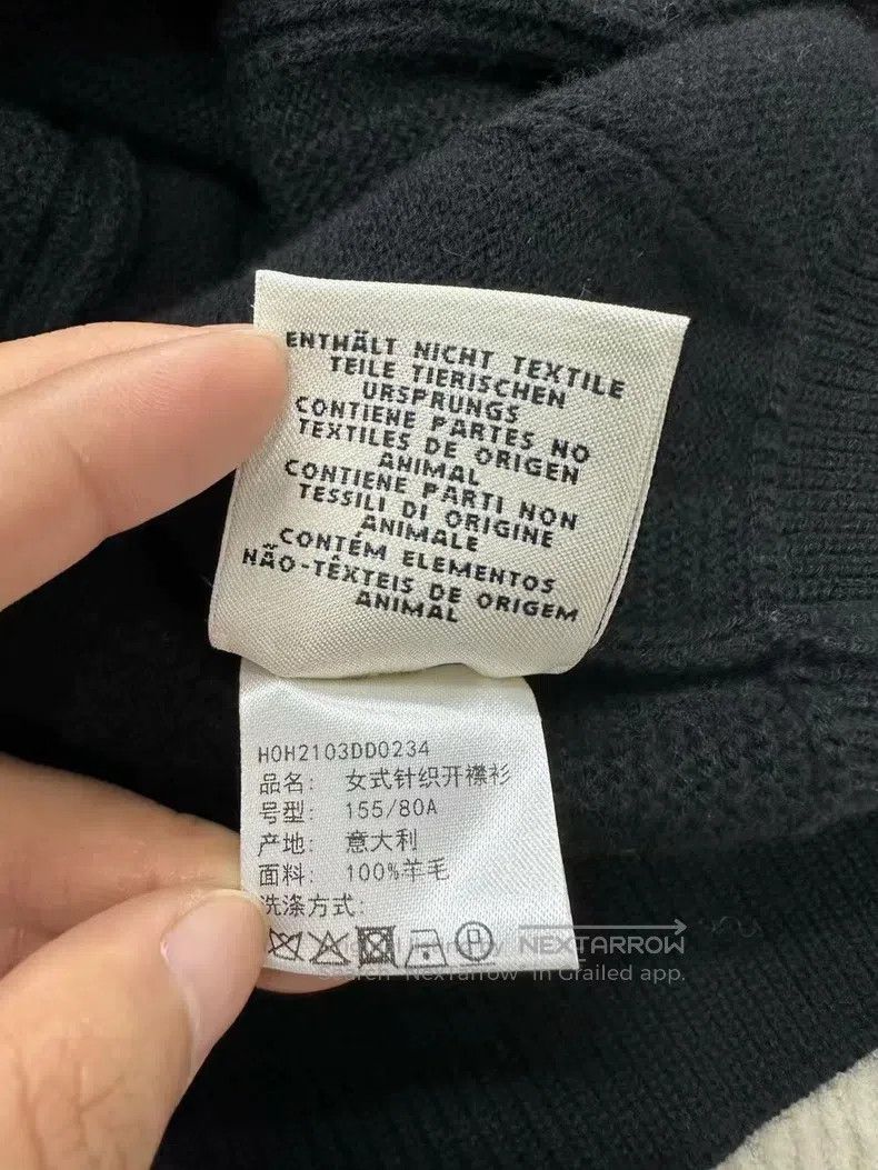 Hermes Hermes Black Embossed Wool Long Knit Open Cardigan Coat Size XXS / US 00 / IT 34 - 6 Thumbnail