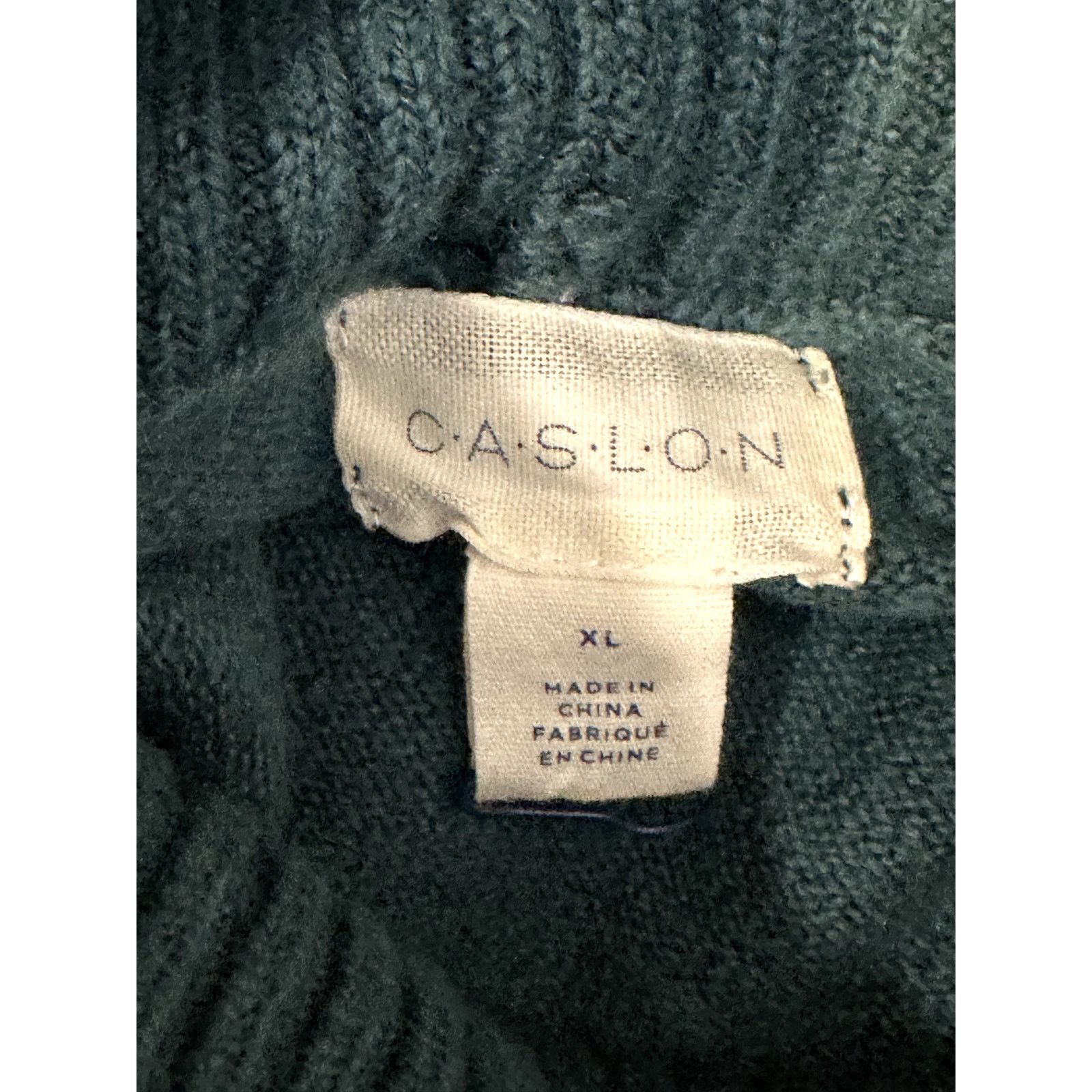 Other Caslon Womens Green Funnel Neck Cotton Blend Sweater XL NWOT Size XL / US 12-14 / IT 48-50 - 8 Thumbnail