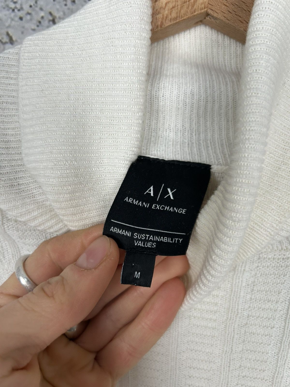Armani Exchange Armani Exchange AX White Turtleneck Sweater Size US M / EU 48-50 / 2 - 6 Thumbnail