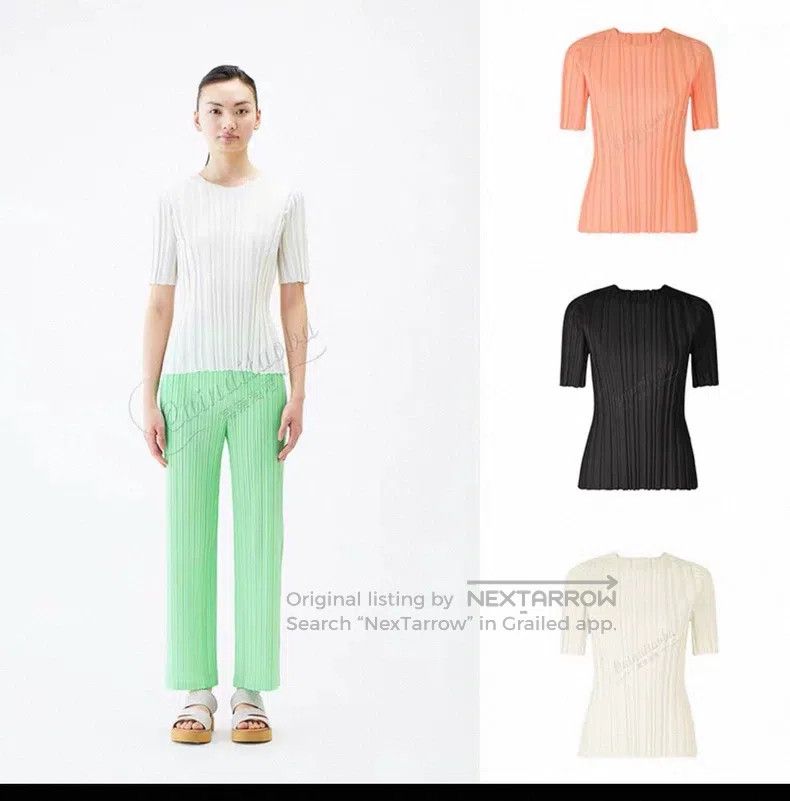 Issey Miyake Issey Miyake size:one size Orange-Pink Knit Top Size XXS / US 00 / IT 34 - 2 Thumbnail