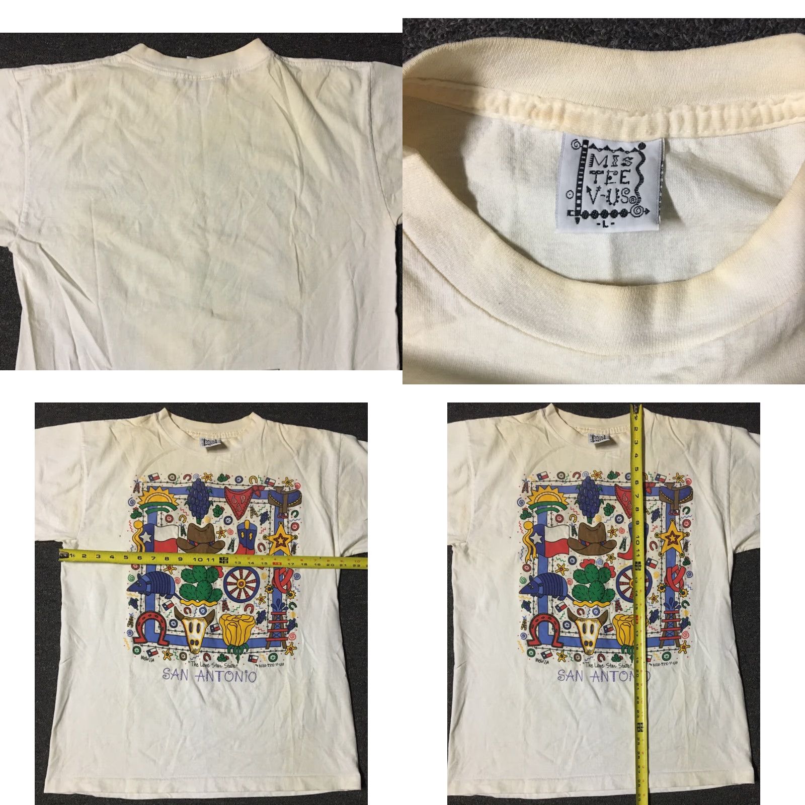 Vintage VINTAGE San Antonio Texas 90s Shirt L White Cowboy Western Rodeo Grunge 80s END: Size US L / EU 52-54 / 3 - 8 Thumbnail