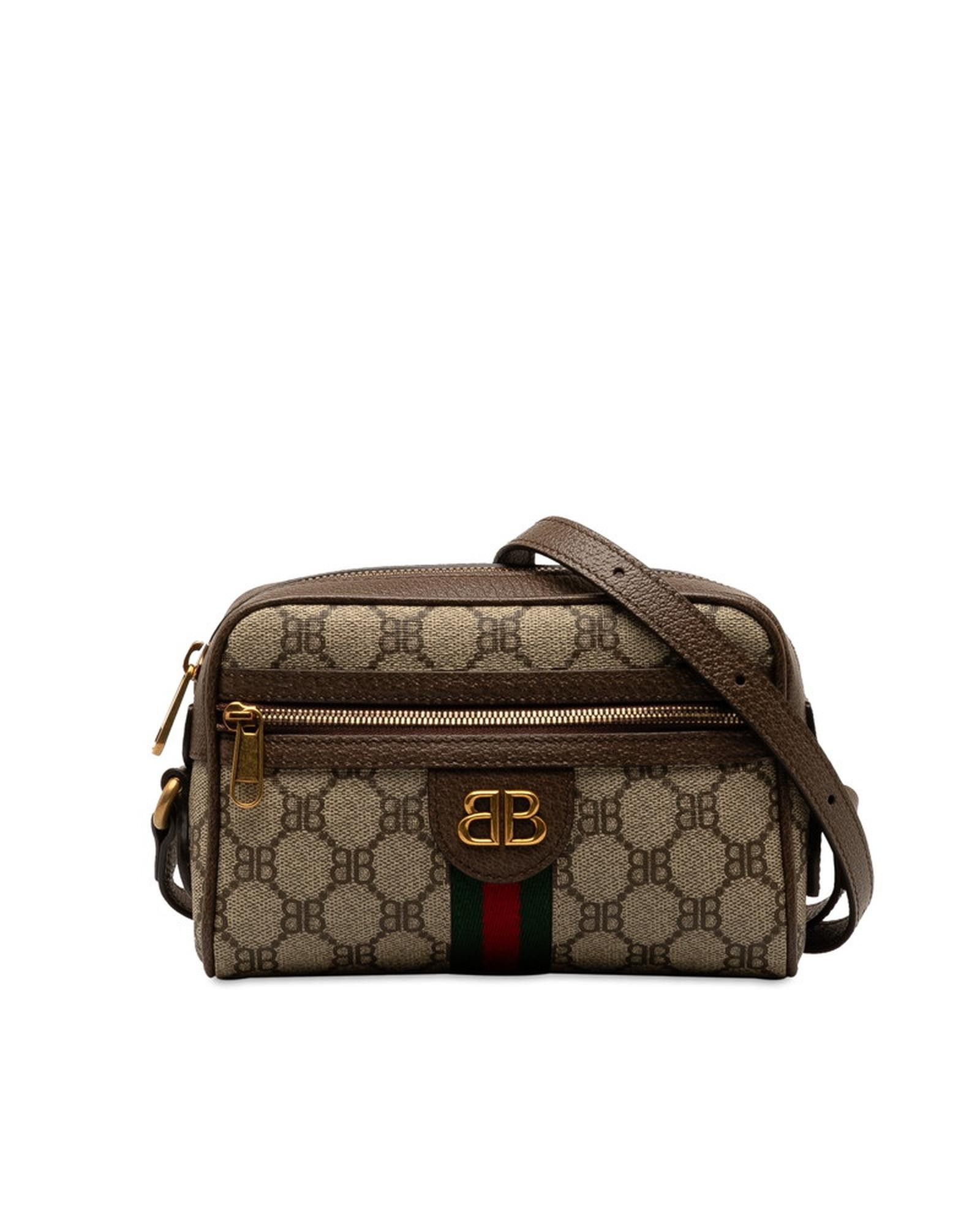 image of Brown GG Supreme Camera Bag By Balenciaga, Women's
