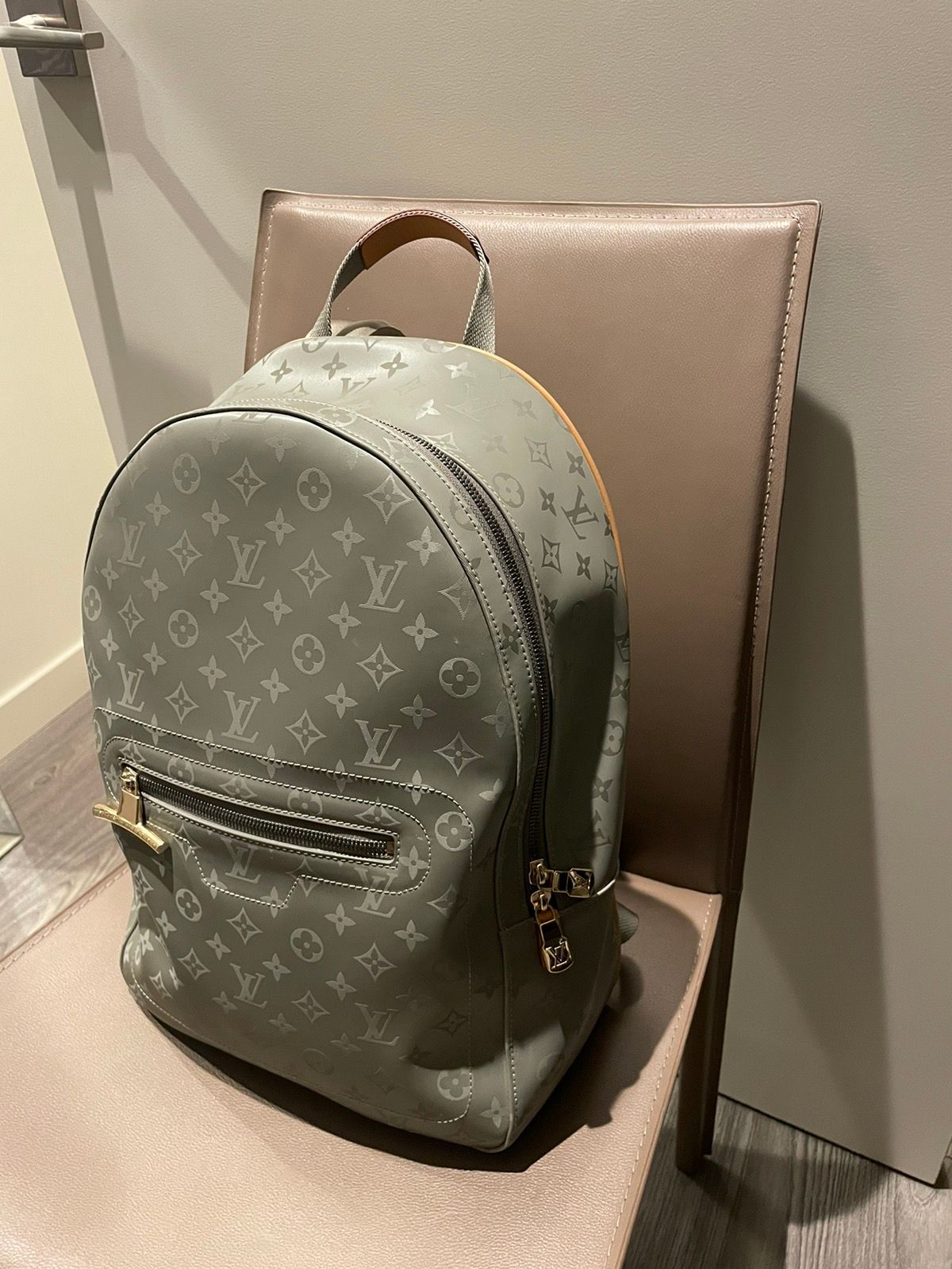 Pre-owned Louis Vuitton X Kim Jones Titanium Monogram Backpack In Grey