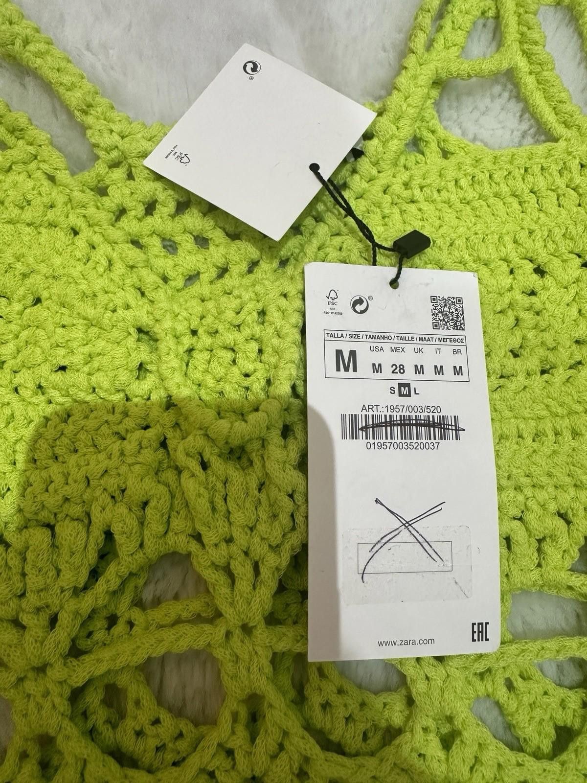 Zara ZARA Lime Crochet maxi dress Size M | Grailed