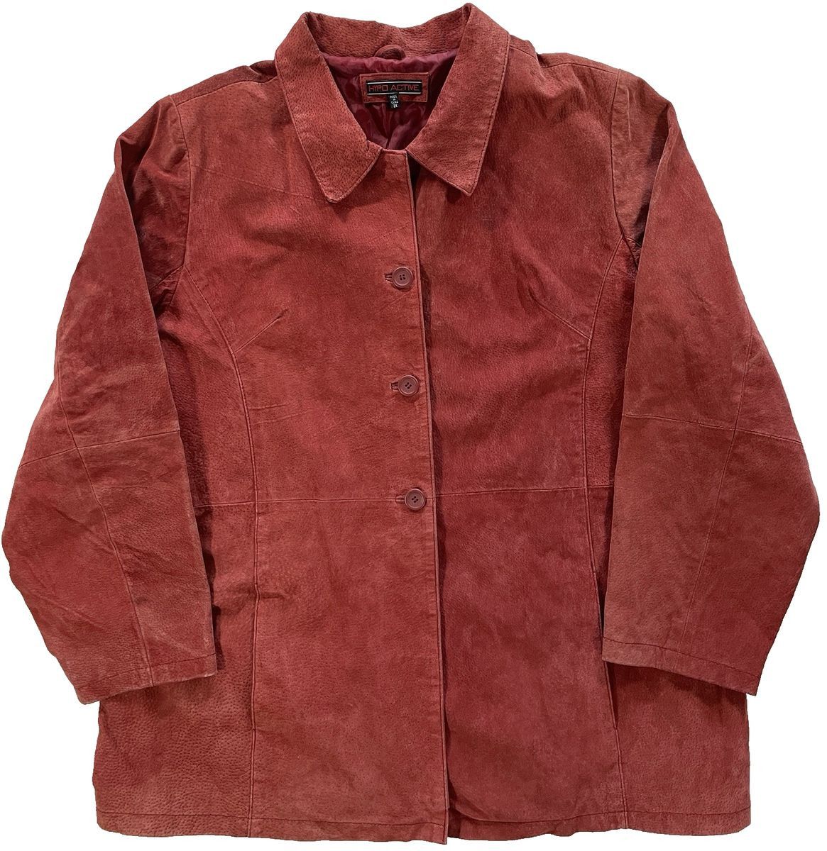 Other Hypo Active Suede Leather Jacket Womens 2X Button Front Size XXL / US 16-18 / IT 52-54 - 1 Thumbnail