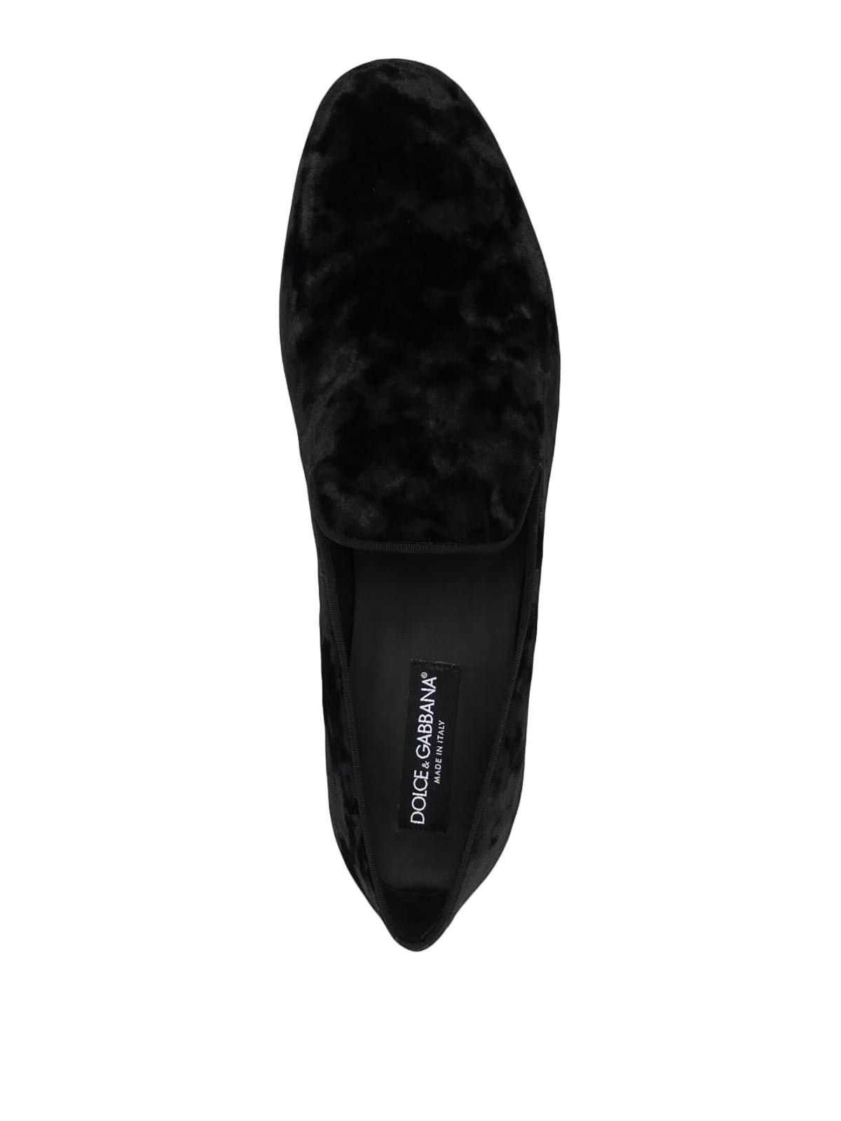 Dolce & Gabbana o1y0125 Velvet Loafers in Black/Grey Size US 7 / EU 40 - 5 Thumbnail