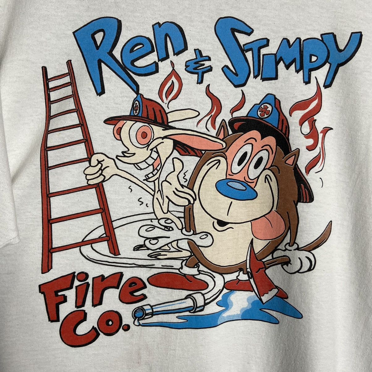 Cartoon Network × Vintage Vintage 90s Ren & Stimpy T-Shirt Size US XL / EU 56 / 4 - 2 Thumbnail