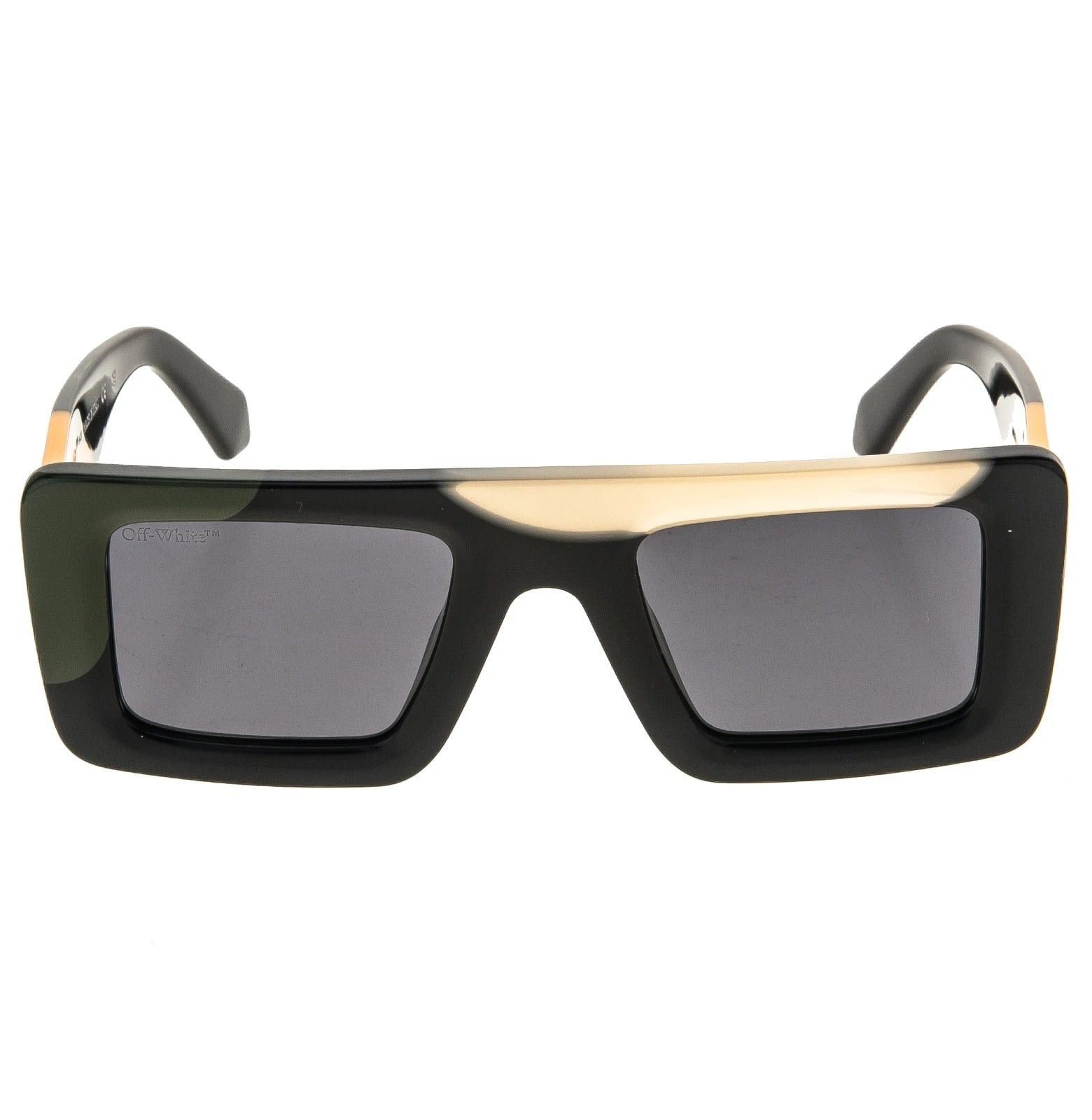 Off-White OFF-WHITE 069 OERI069 Black Orange Wave SEATTLE Sunglasses Size ONE SIZE - 8 Thumbnail