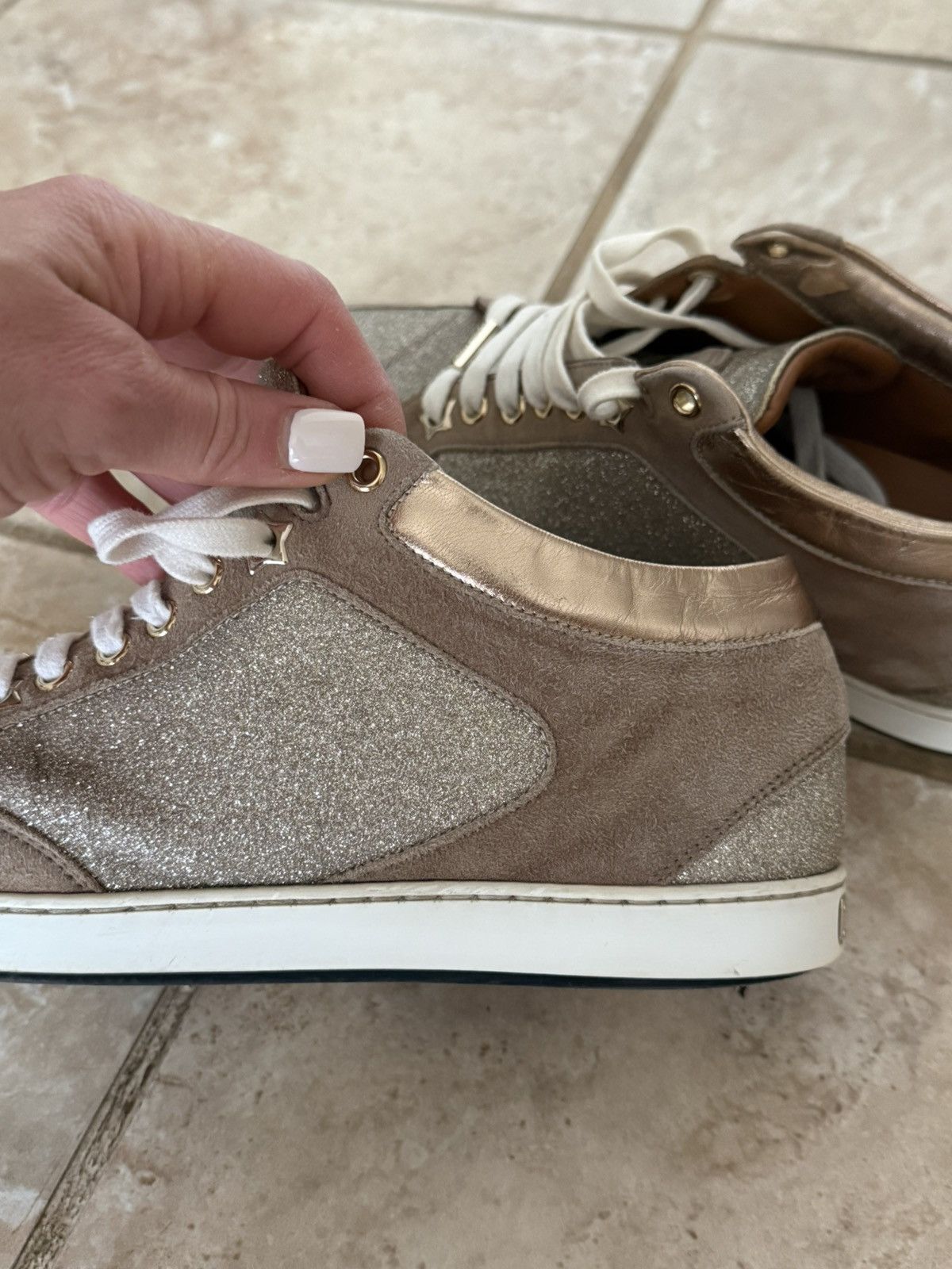 Jimmy Choo Jimmy Choo suede sneakers Size US 8.5 / IT 38.5 - 8 Thumbnail