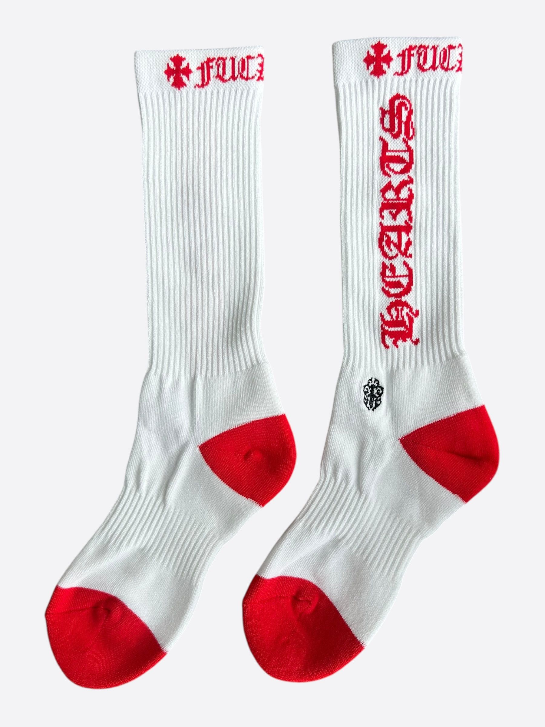 Chrome Hearts Chrome Hearts White & Red Script Logo Socks Size ONE SIZE - 2 Thumbnail
