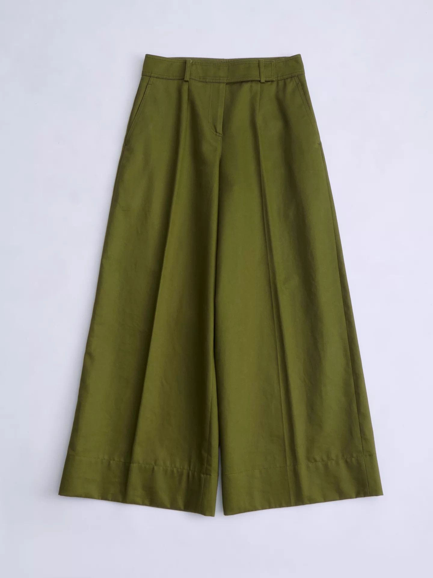Jil Sander JIL SANDER 18SS Green High-Waist Wide-Leg Trousers Size 25" / US 0 / IT 36 - 8 Thumbnail