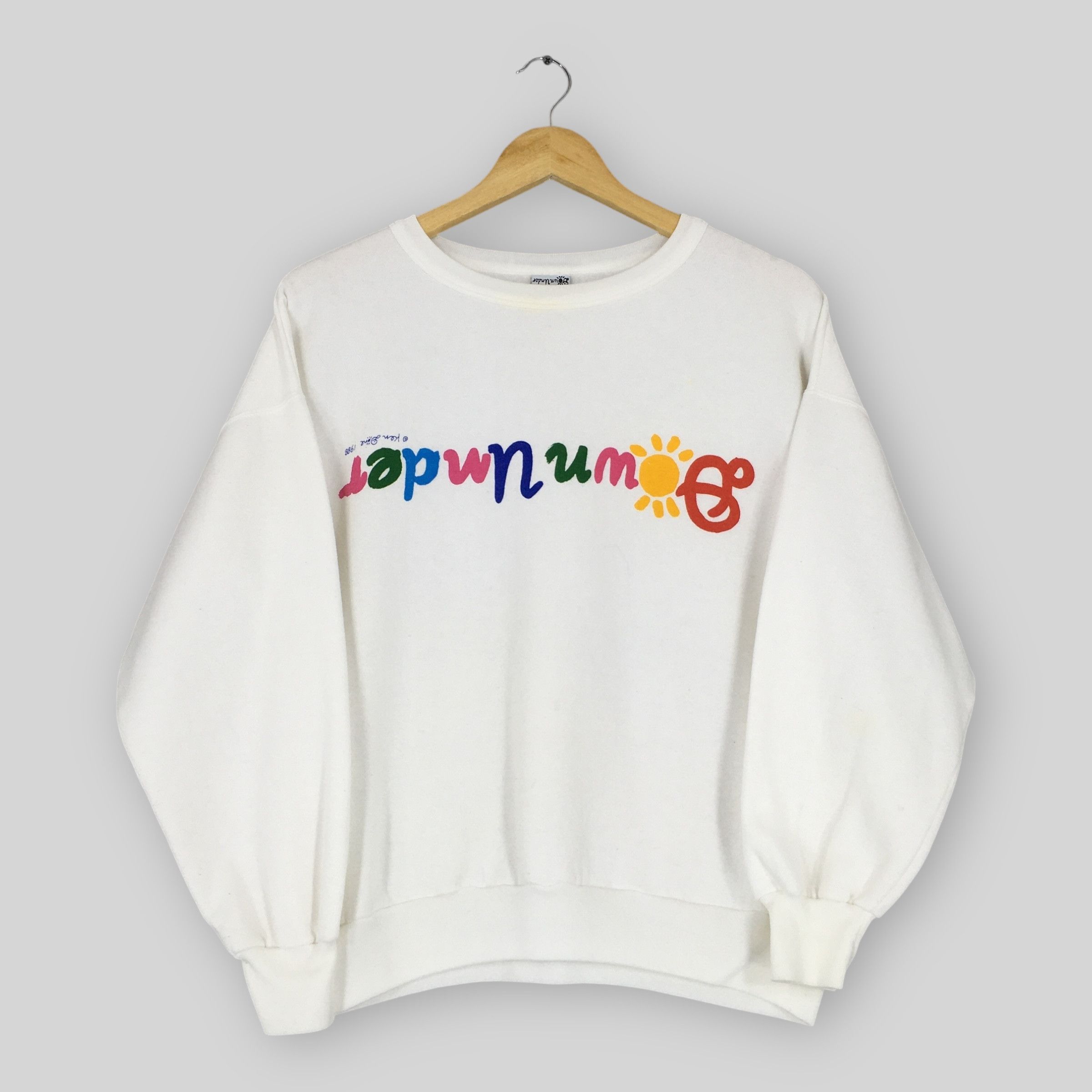 Vintage Vintage 80s Down Under Australia White Sweatshirt Small Size US S / EU 44-46 / 1 - 1 Thumbnail