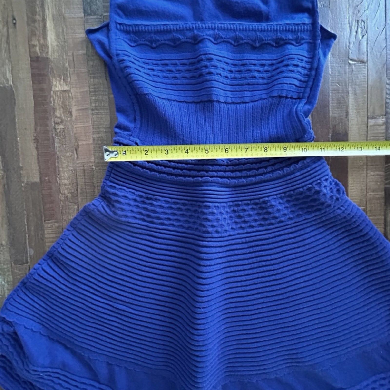 Missoni M Missoni Y2K Blue Knit Mini Dress Bodycon Flared Skirt Size XS / US 0-2 / IT 36-38 - 8 Thumbnail
