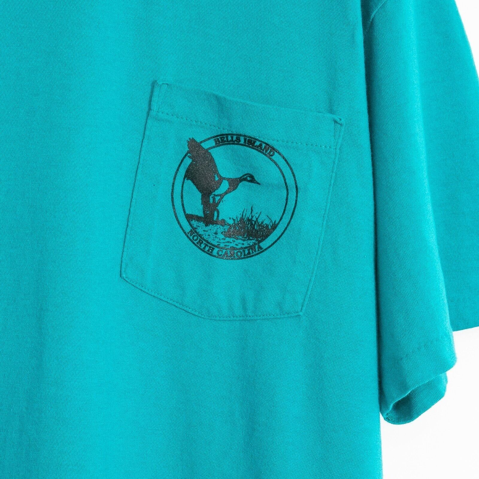 Vintage Vintage 90s Bellis Island T Shirt 2XL - North Carolina Duck Size US XXL / EU 58 / 5 - 5 Thumbnail