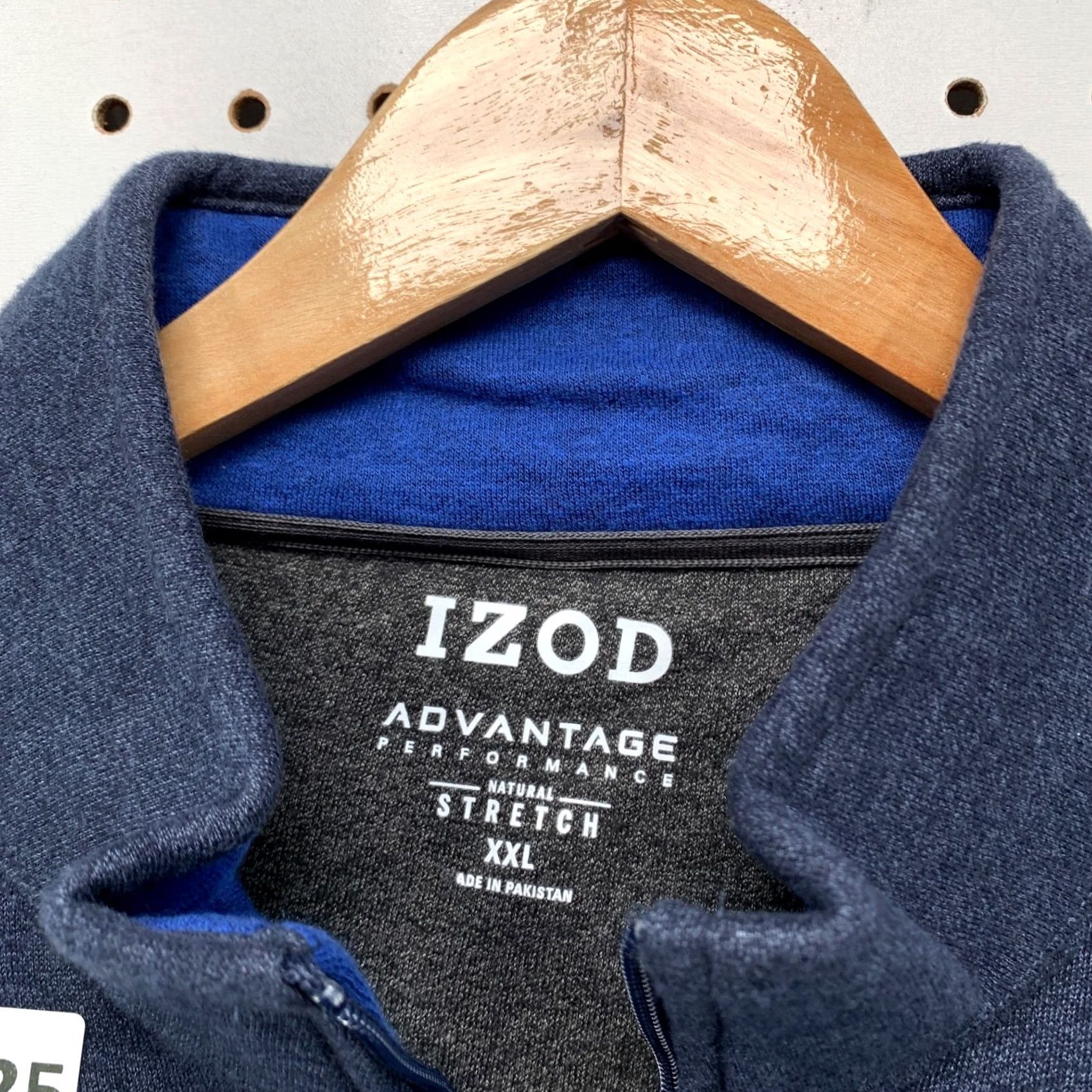 Izod IZOD Advantage Performance 1/4 Zip Pullover Sweater Mens 2XL BLUE NWT Size US XXL / EU 58 / 5 - 3 Thumbnail