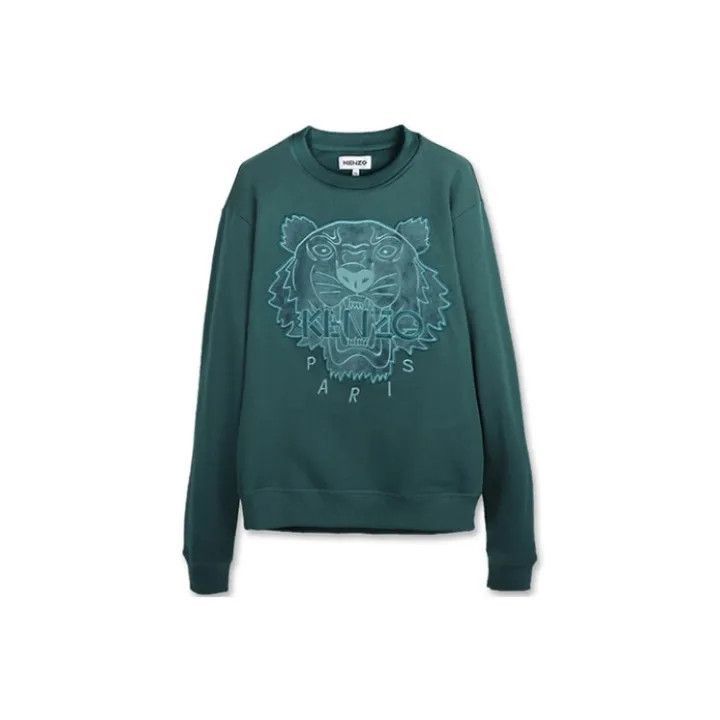 Kenzo Kenzo Green Tiger Crest Crewneck Sweatshirt -2507 Size US XL / EU 56 / 4 - 1 Thumbnail