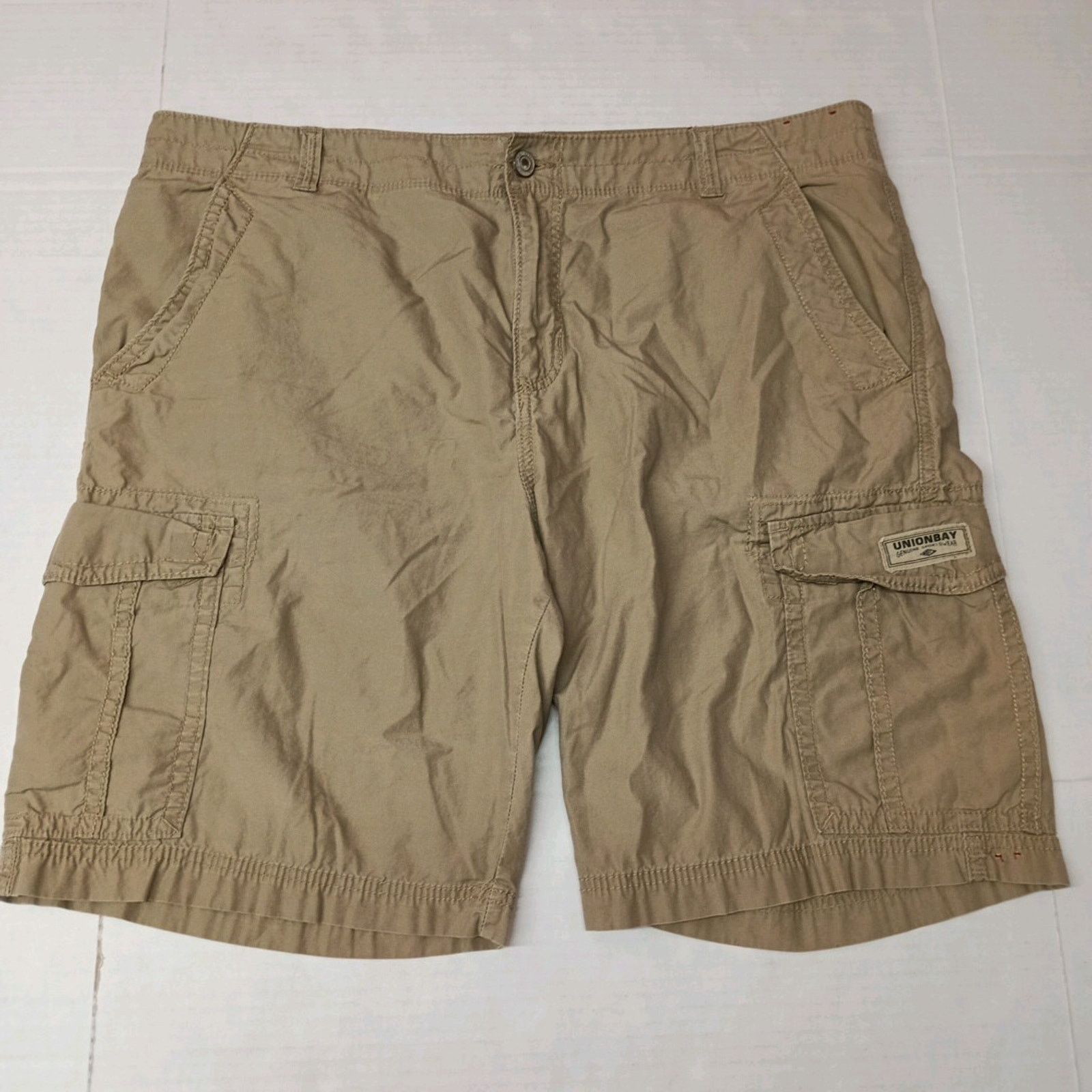 UNIONBAY Unionbay Men's Cargo Shorts Size 42 Beige 100% Cotton Size US 42 / EU 58 - 1 Thumbnail
