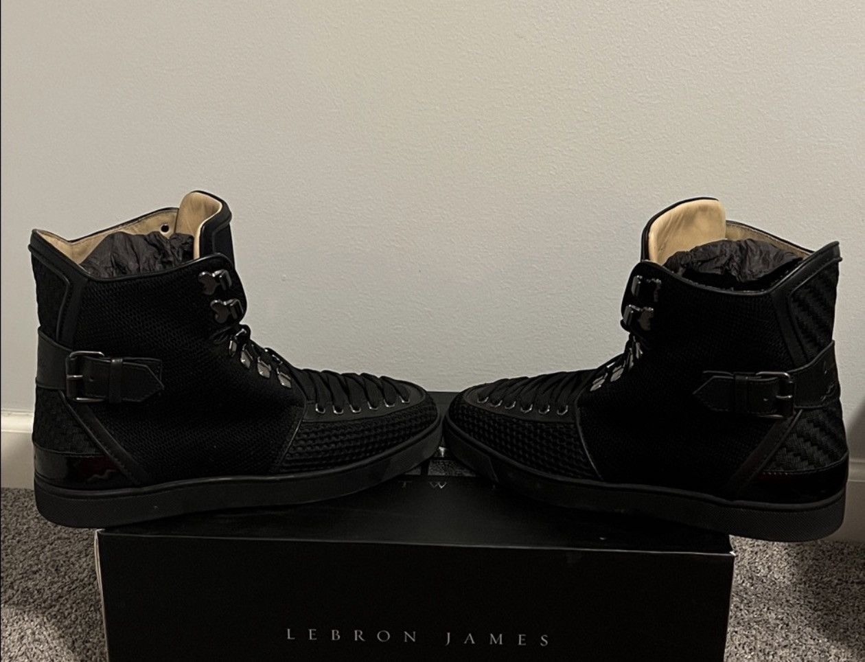 Christian Louboutin Christian Louboutin Louis Black High-Top Sneakers Size US 9.5 / EU 42-43 - 8 Thumbnail