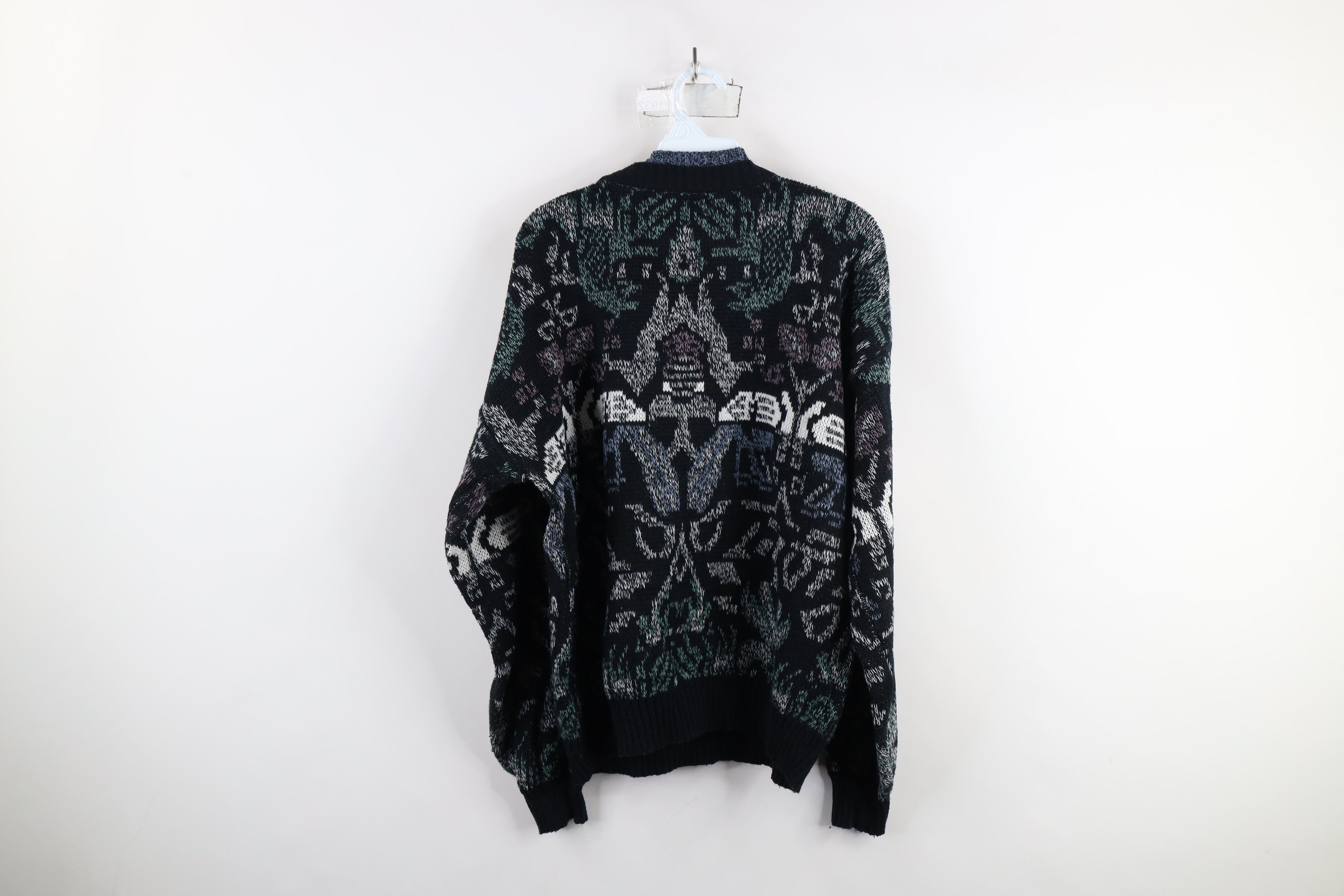 Vintage Vintage 90s Coogi Style Bassmaster Abstract Knit Sweater Size US L / EU 52-54 / 3 - 8 Thumbnail