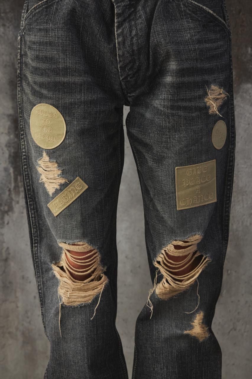Number (N)ine Number (N)ine AW04 Patchwork Distressed Denim Size US 35 - 6 Thumbnail